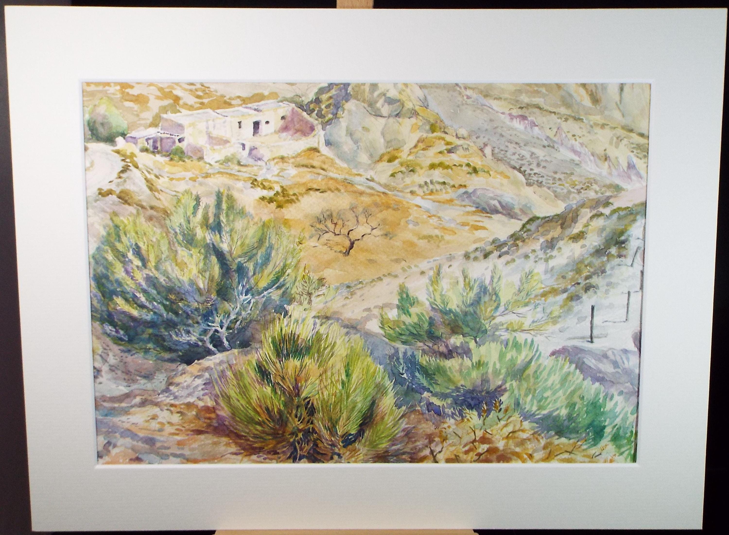 Original Watercolour,'Farmhouse', circa 1980's, Ron Brooker