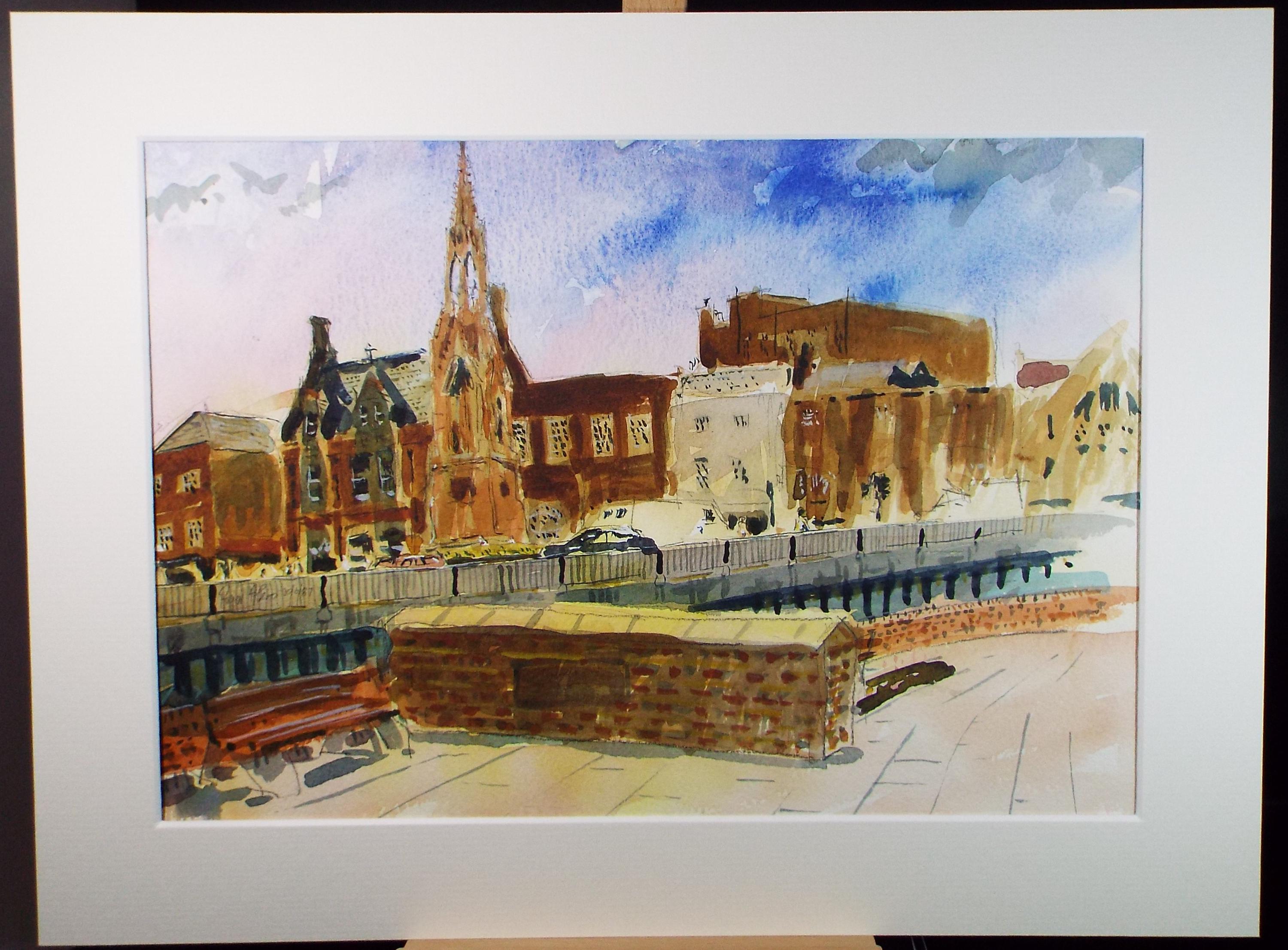 Original Watercolour, 'Wisbech', Roger Alsop, Dated 1987
