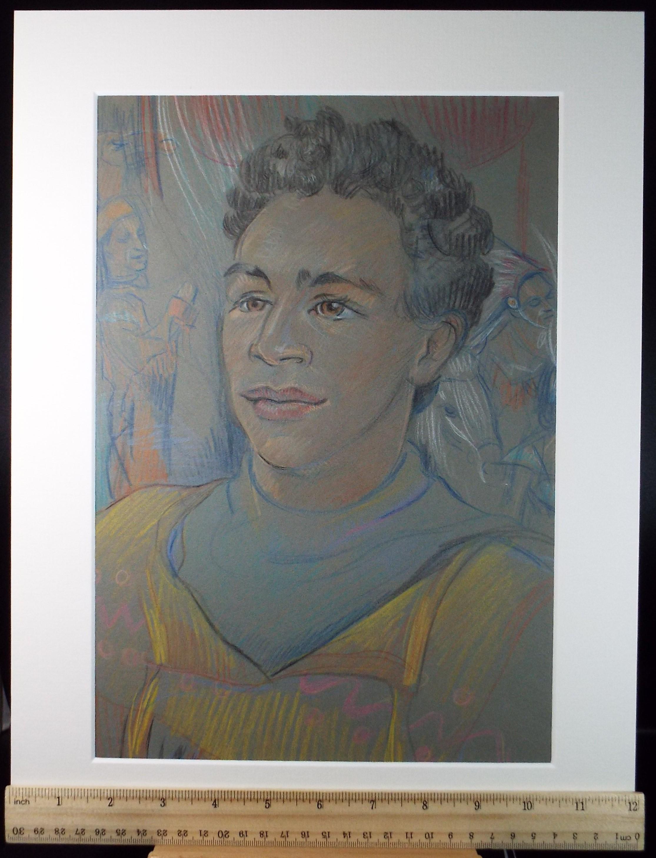 Original Watercolour Drawing, 'Circus Clown', c1950s, Athene Andrade (1908-1973)