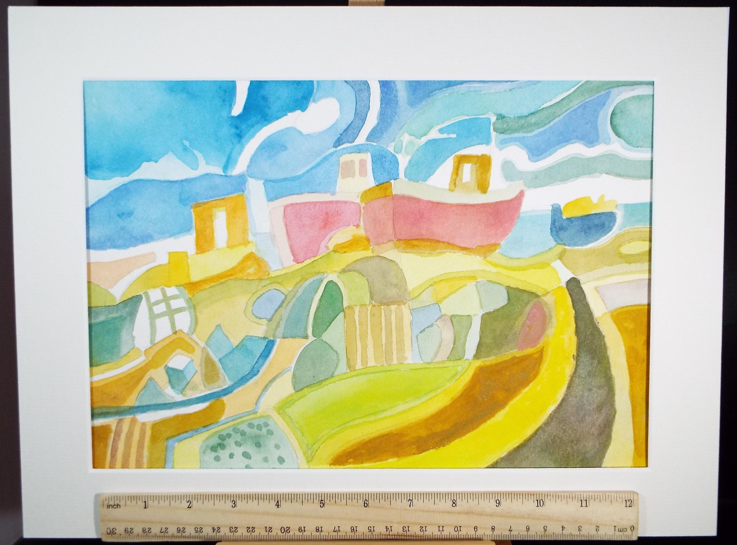 Original Watercolour & Gouache, 'Boats on the Shore', Colin Fifield (1940-2022), Circa 1980's