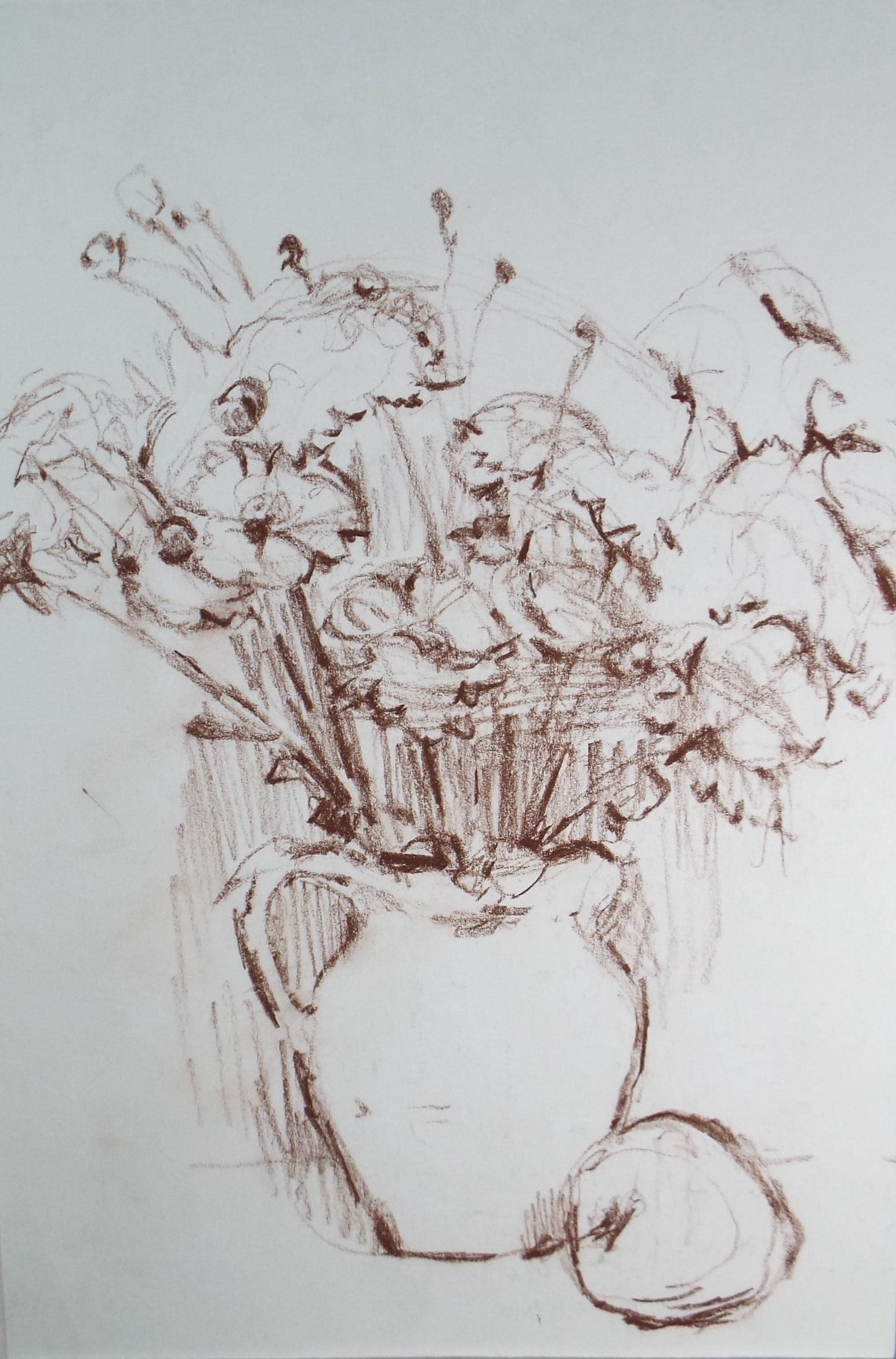 Original Pastel, 'Still life of flowers', 1990's, Mariota Bosanquet 1923 -2022