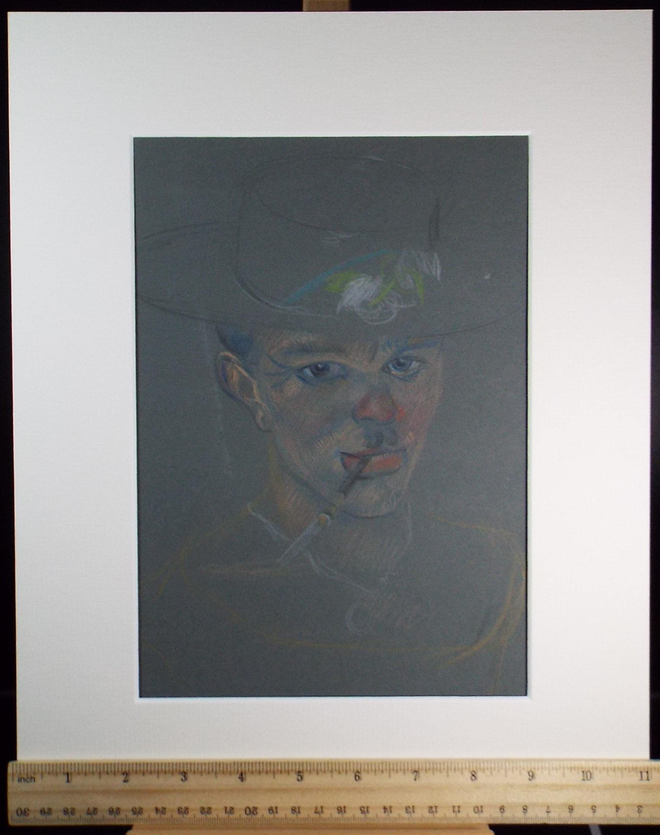 Original Pastel Drawing, 'Circus Performer', c1950s, Athene Andrade (1908-1973)