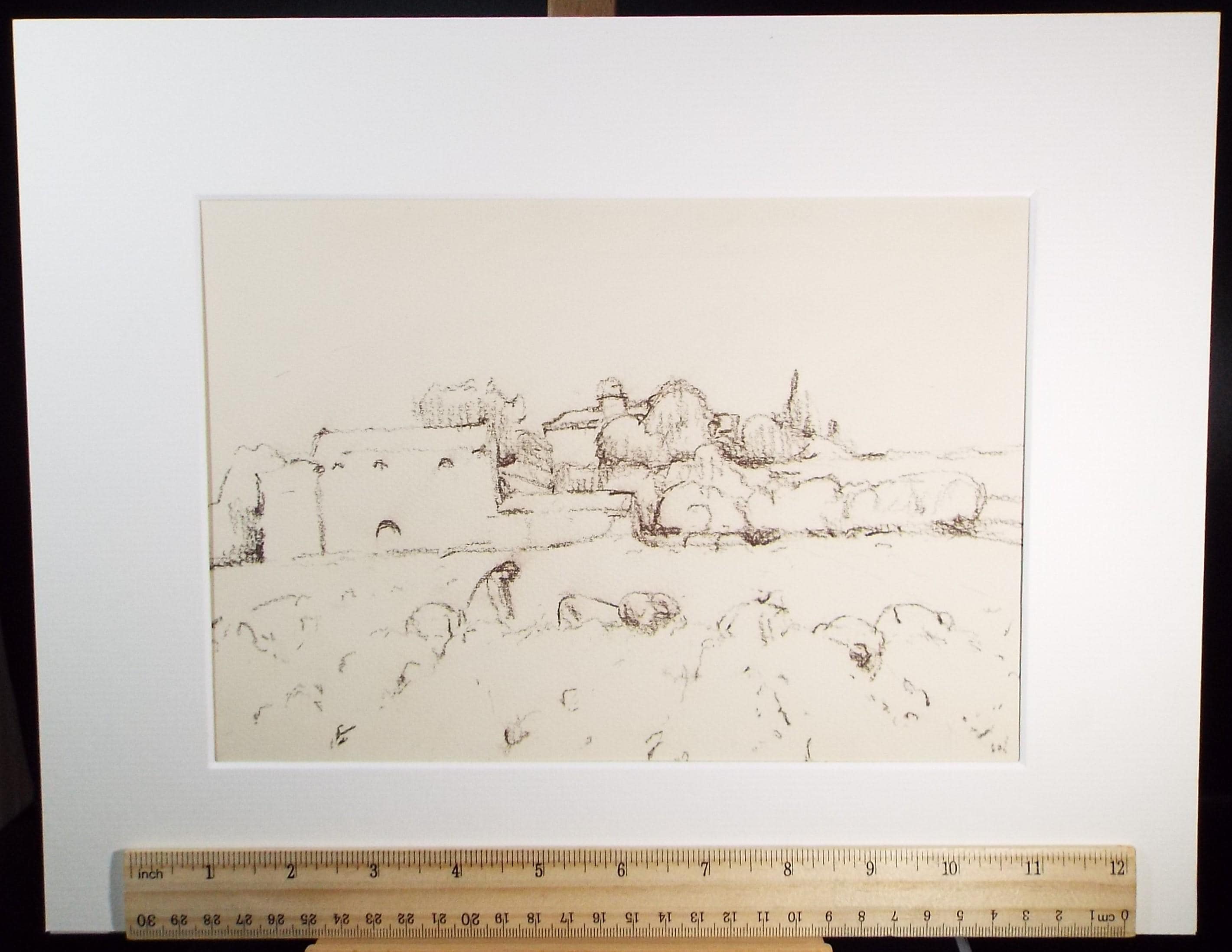 Original Pastel, 'Gathering the Crop', 1990's, Mariota Bosanquet 1923 -2022