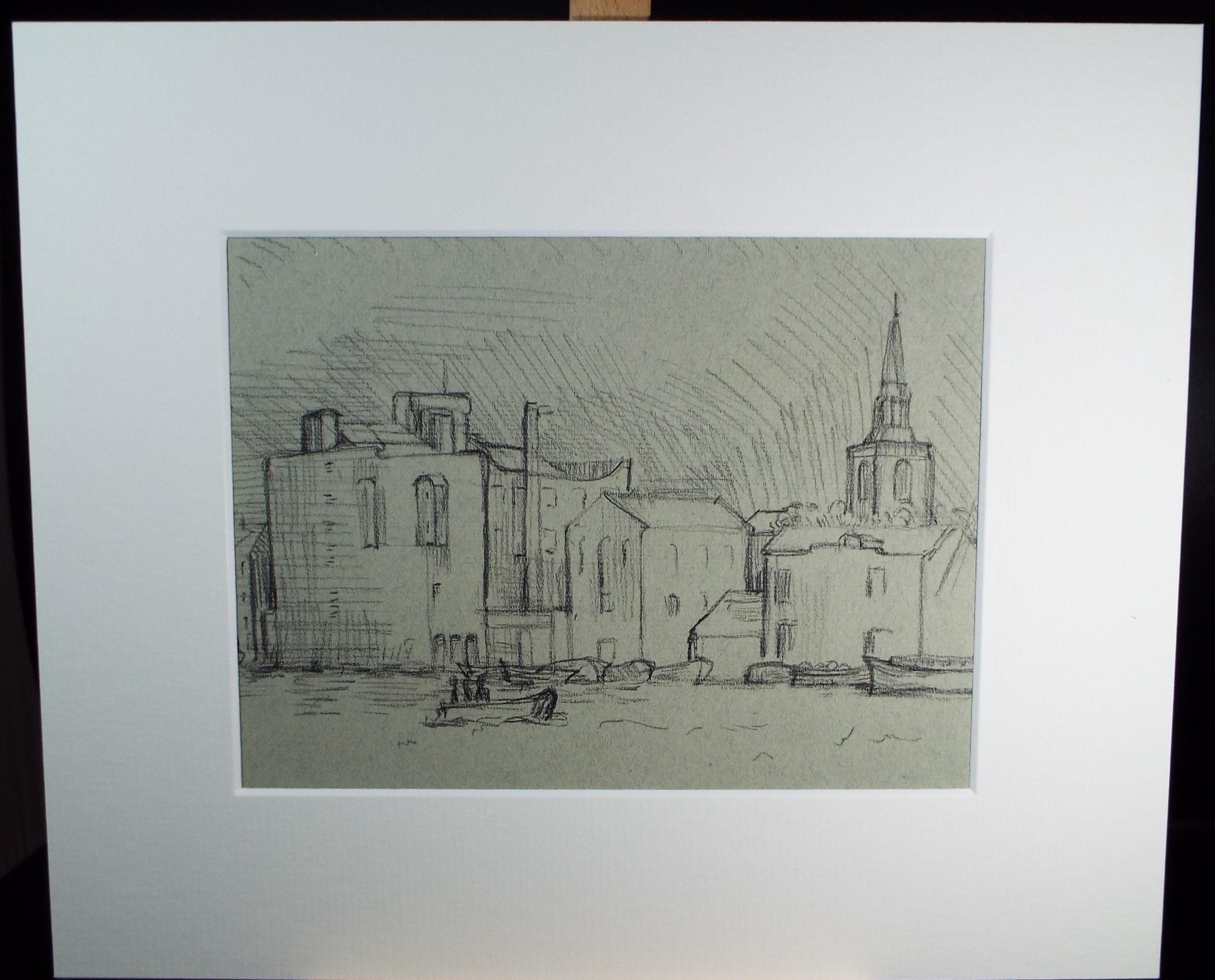 Original Pastel, 'Town quay with Boats', 1980's, Mariota Bosanquet 1923 -2022