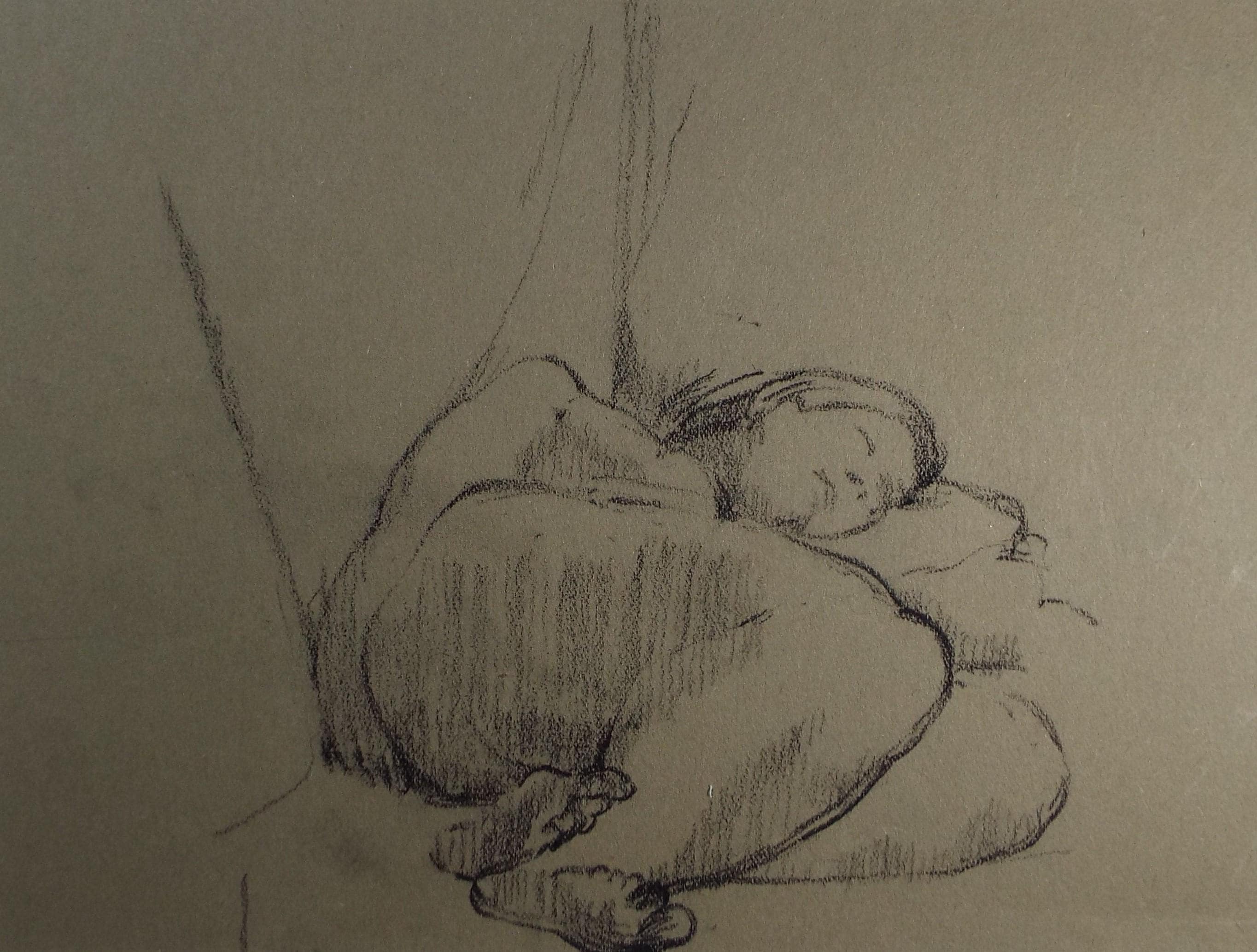 Pastel Drawing, 'Sleeping Woman', 1950's, Mariota Bosanquet 1923 -2022
