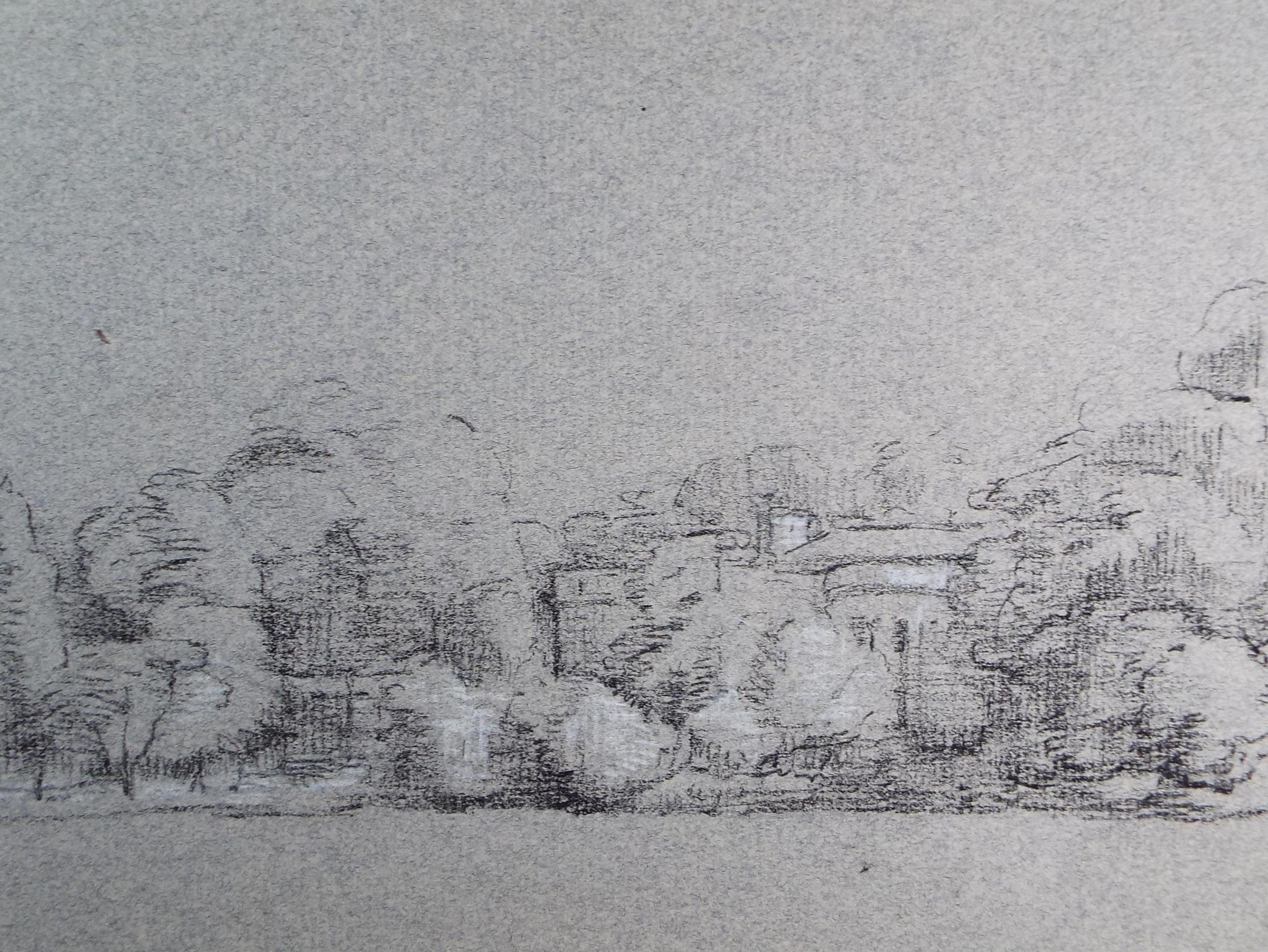 Original Pastel, 'Landscape Study', 1990's, Mariota Bosanquet 1923 -2022