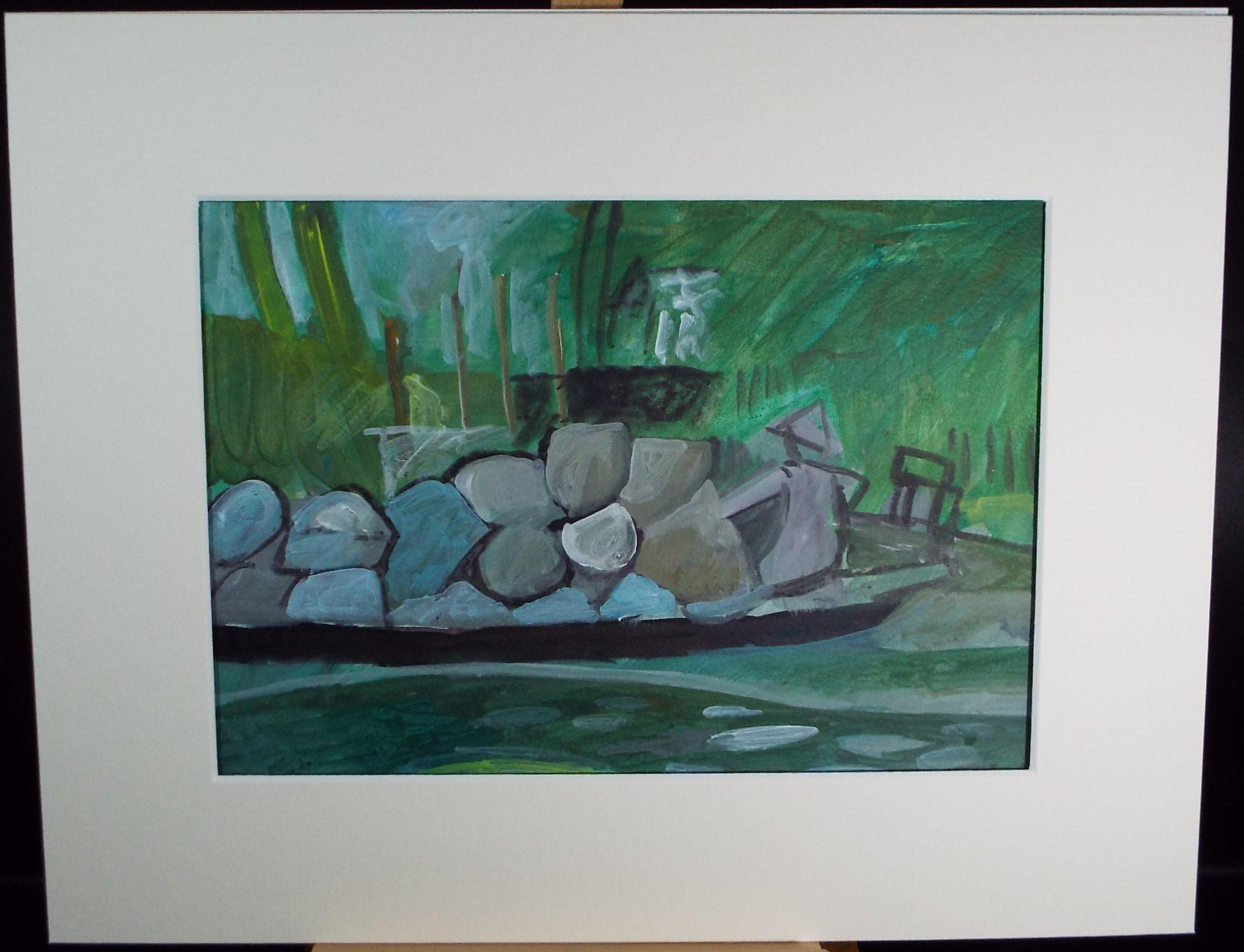 Original Watercolour & Gouache, 'Figure with Cargo', Colin Fifield (1940-2022), Circa 1980's