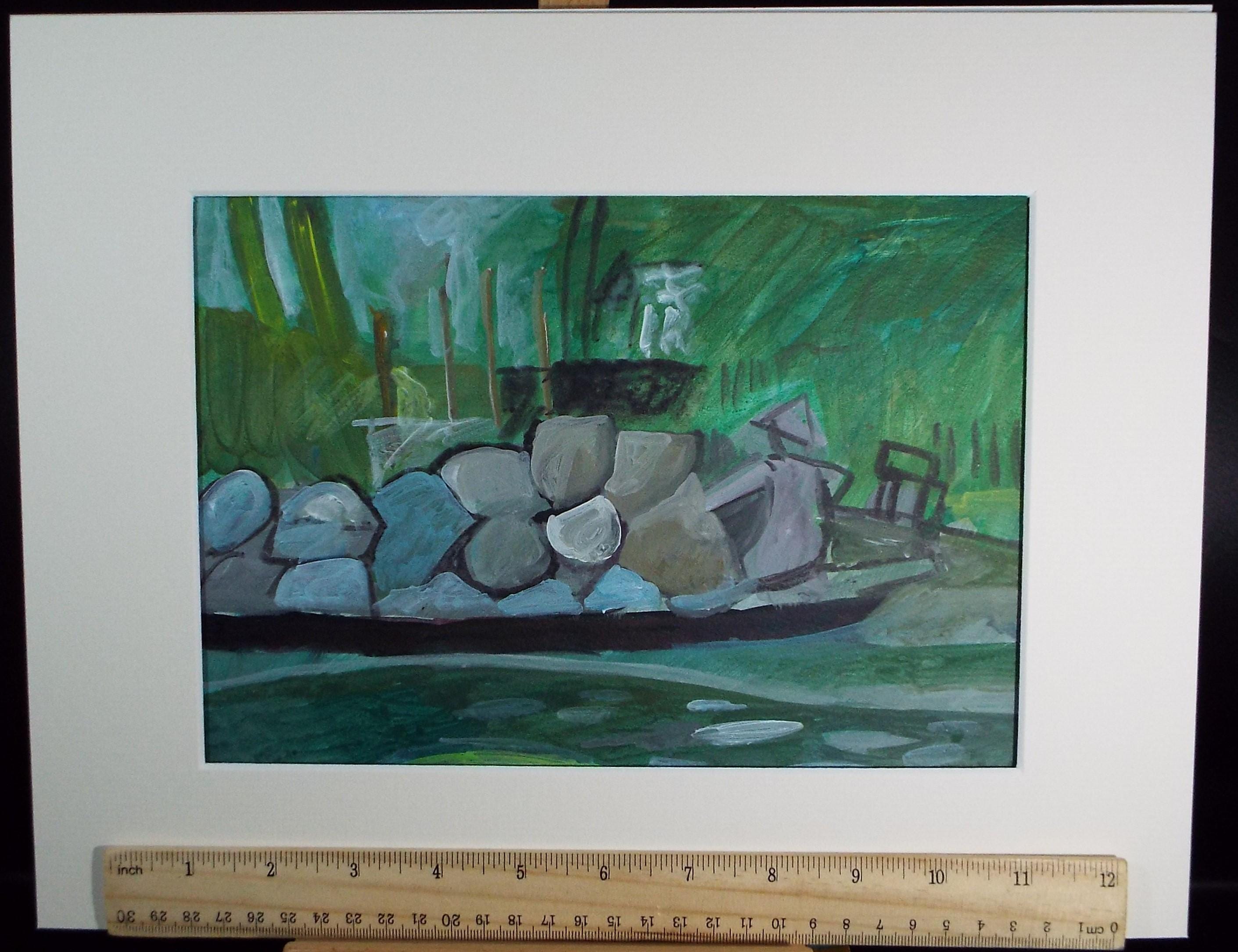 Original Watercolour & Gouache, 'Figure with Cargo', Colin Fifield (1940-2022), Circa 1980's