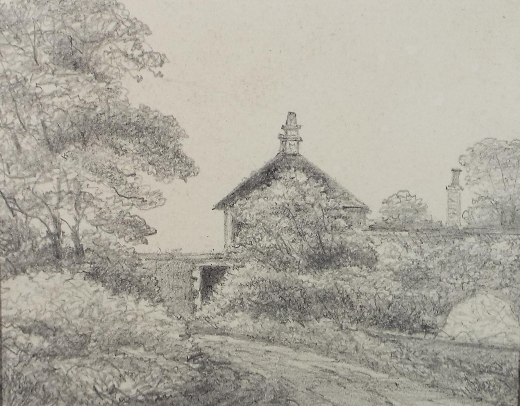 Original Pencil drawing , 'Paston Road, Bacton', Dated 1879, artist unknown