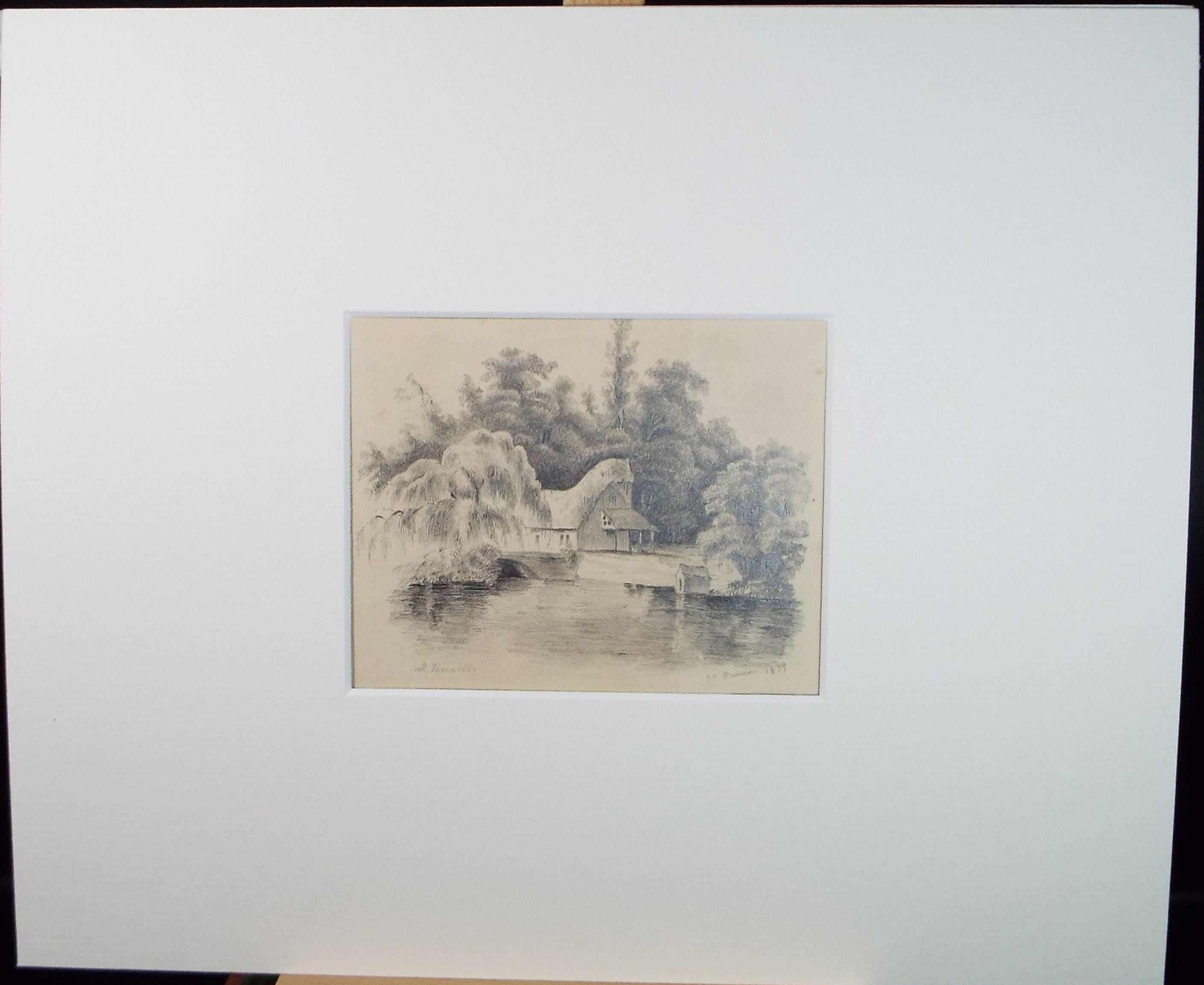 Original Pencil Drawing, 'South sea Cottage', unknown artist, circa 1830