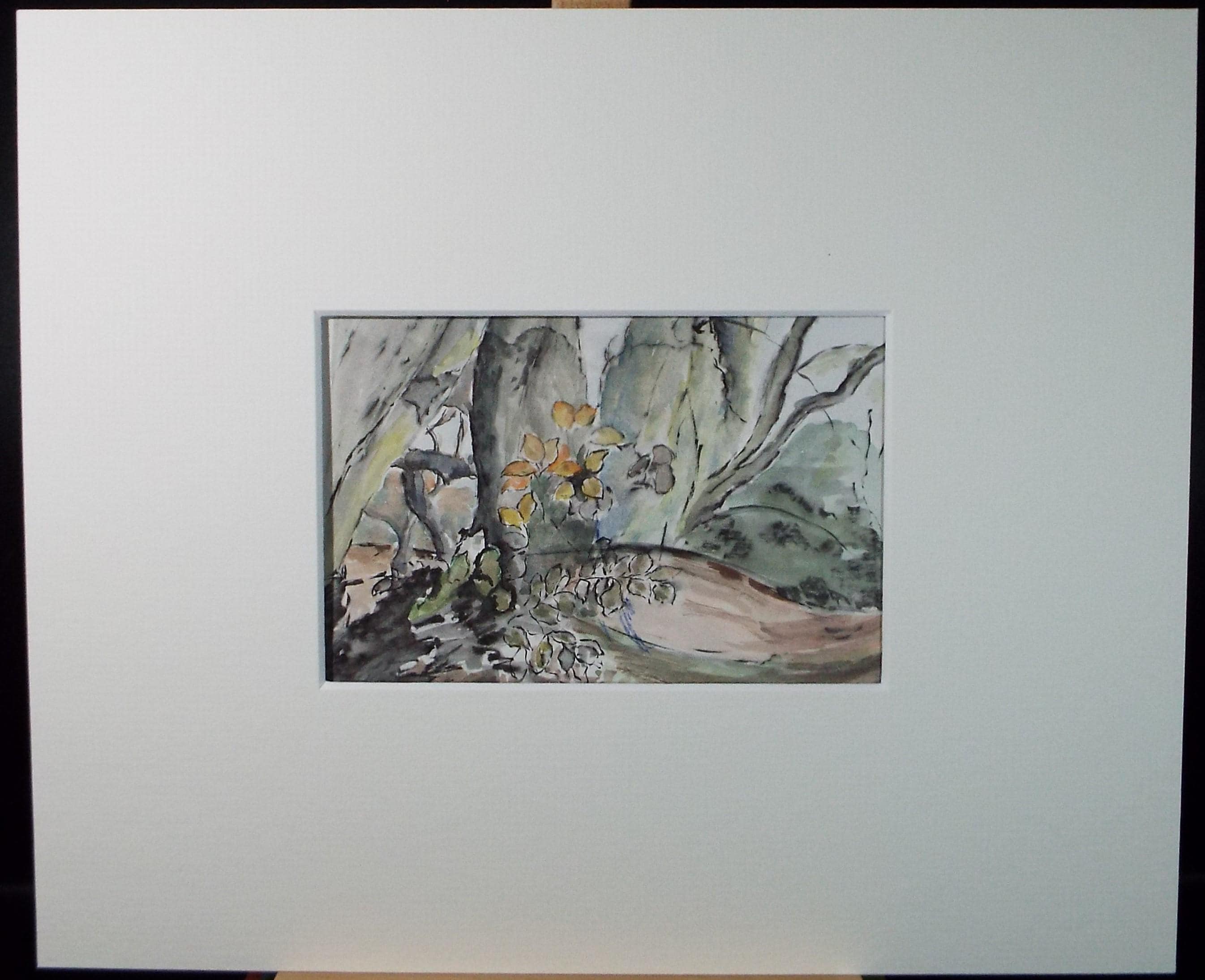 Original Watercolour, 'Woodland Study', artist unknown, circa 1960's
