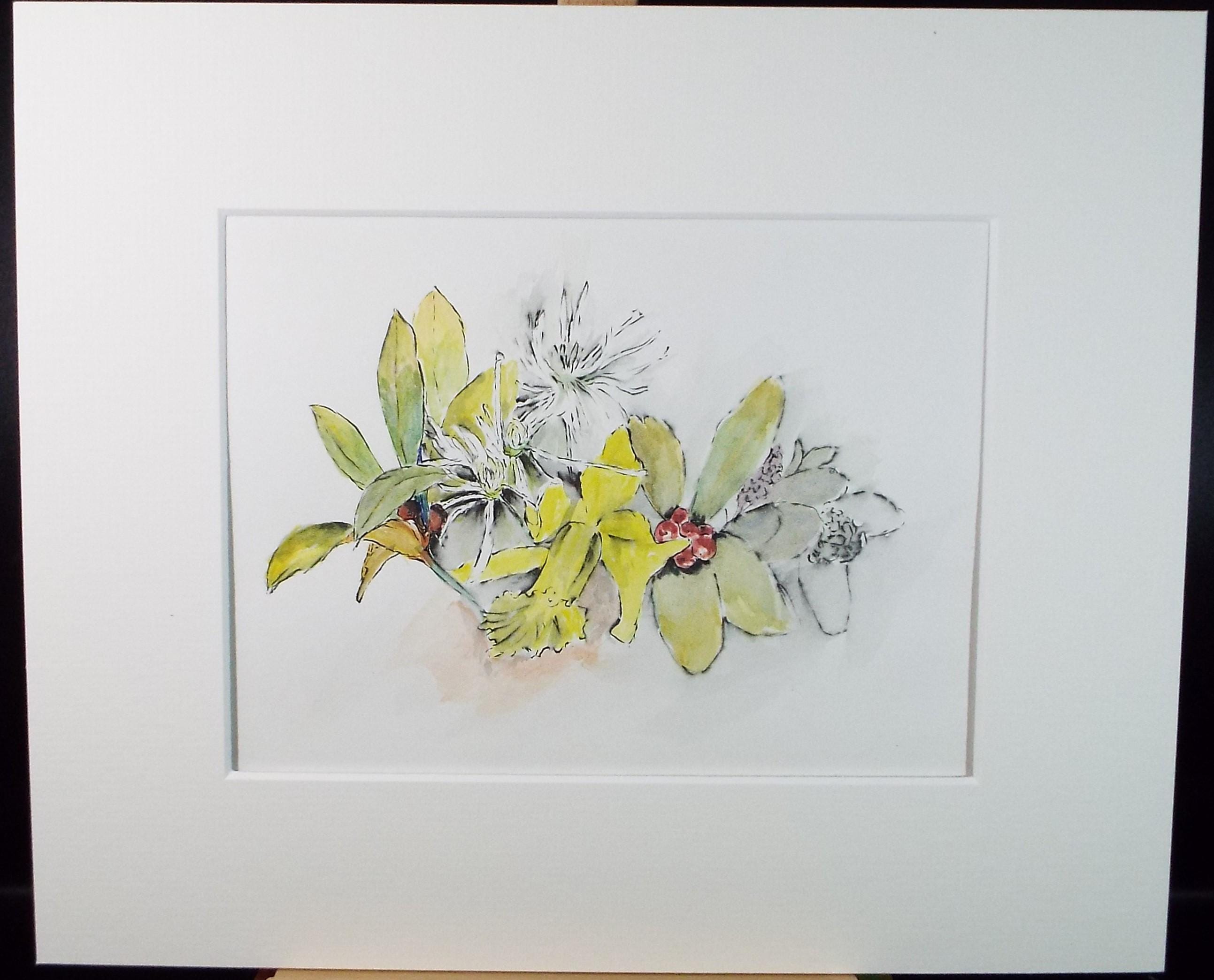 Original Watercolour, 'Thursday's Posy', Dated 1983, Marie W Hiorns