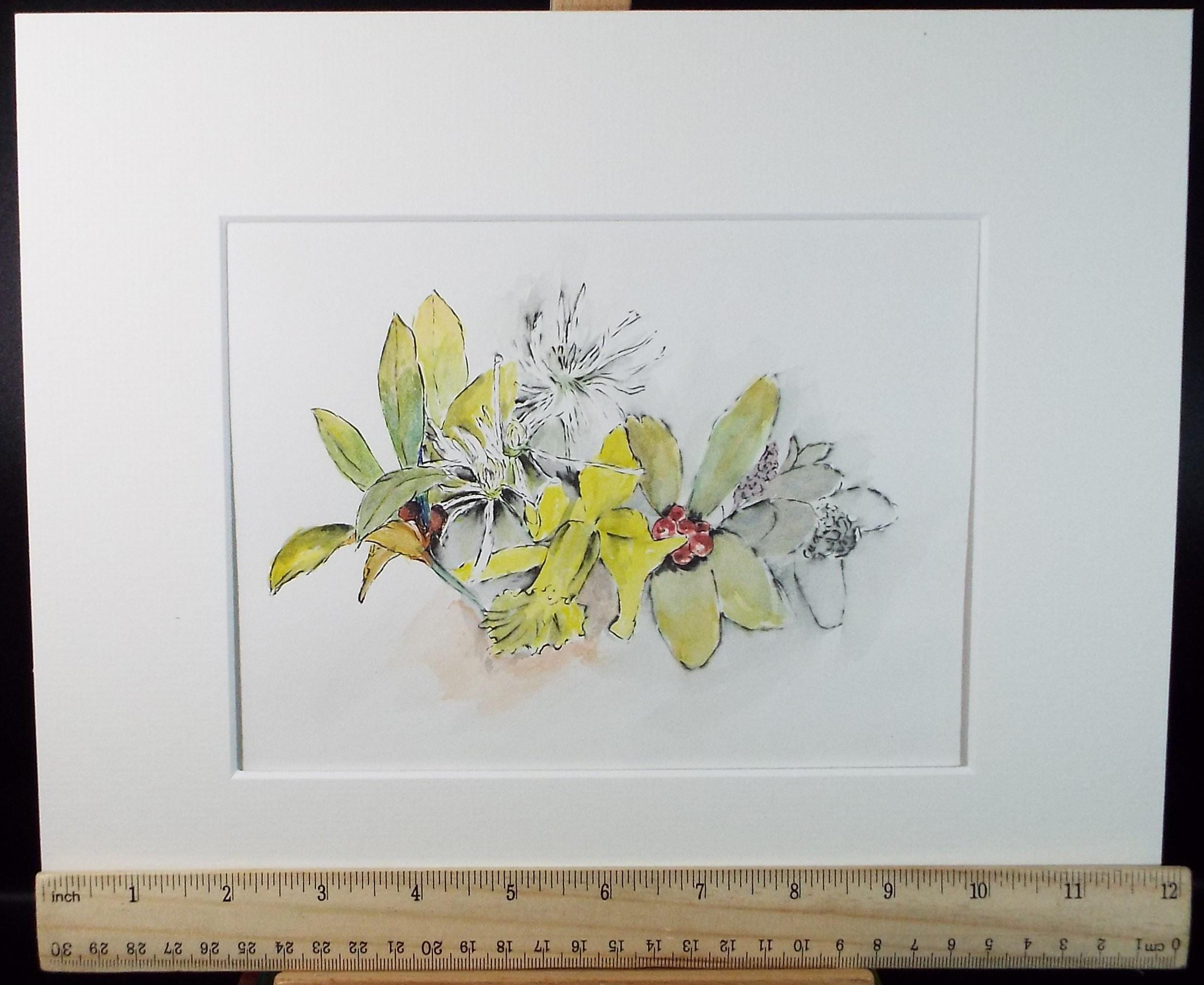 Original Watercolour, 'Thursday's Posy', Dated 1983, Marie W Hiorns