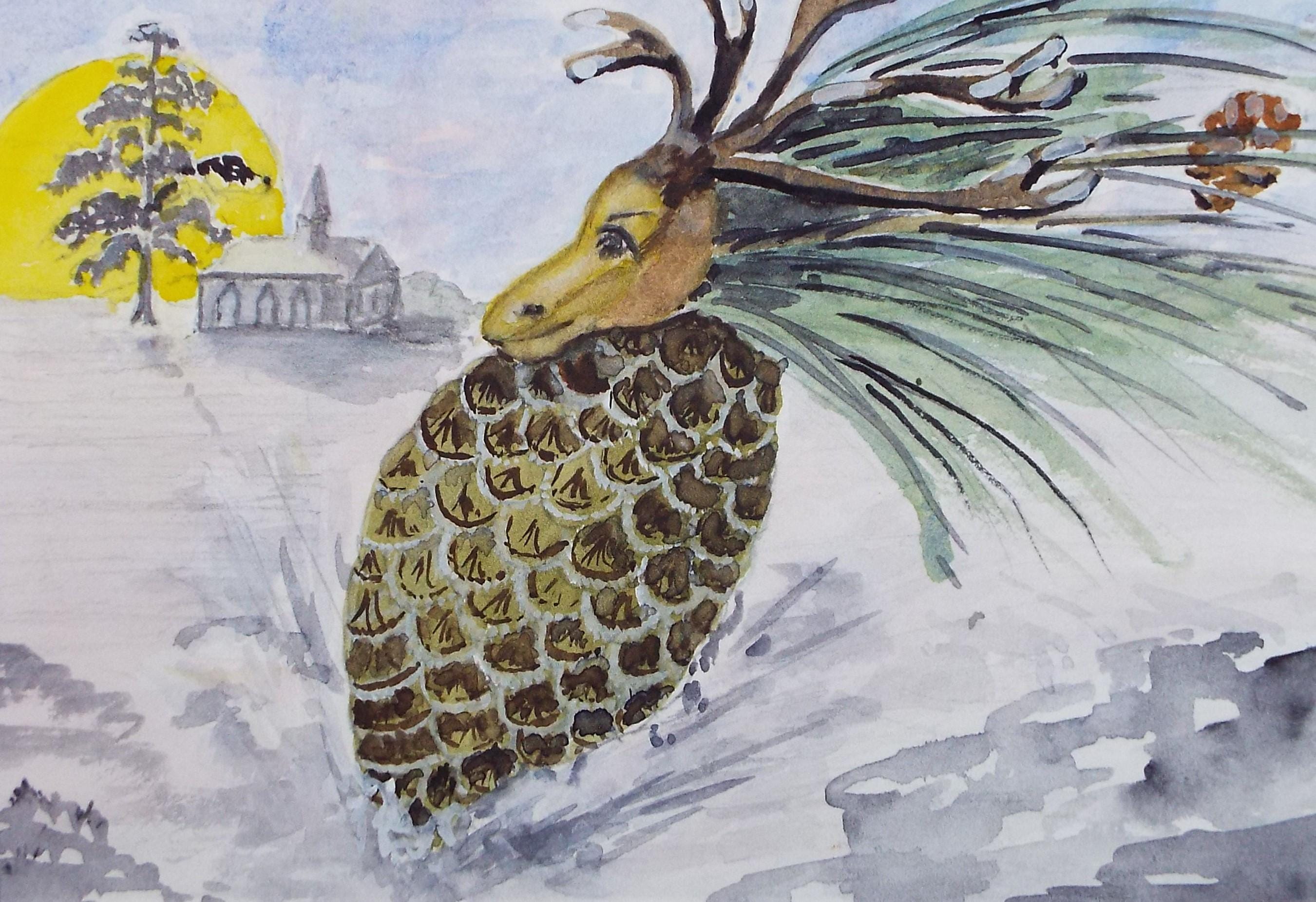 Original Watercolour, 'Dreamscape', c1980's - Marie W. Hiorns