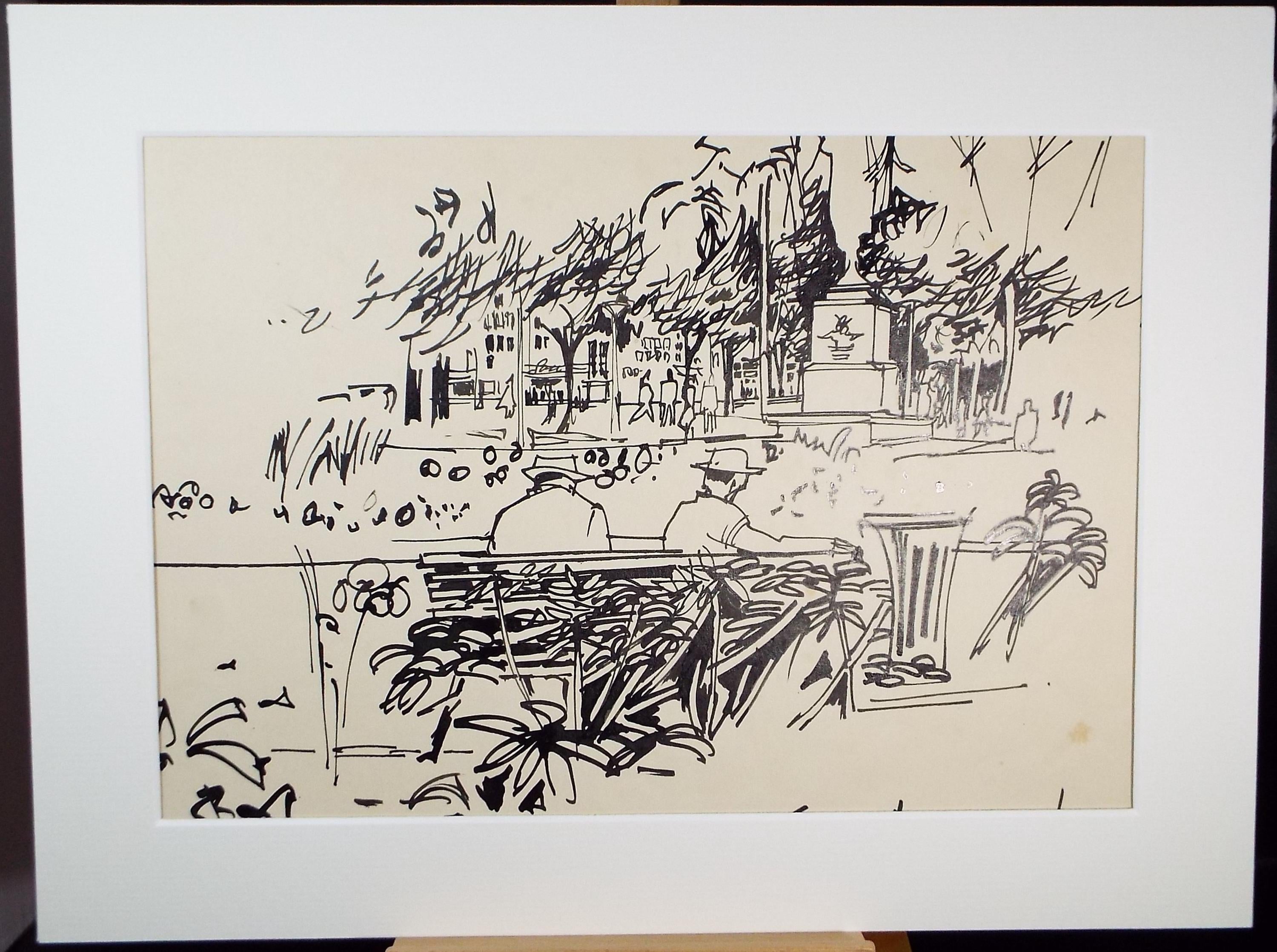 Original Ink drawing , 'Oslo', John Hambleton Holdcroft (1926-2014), Dated 1960