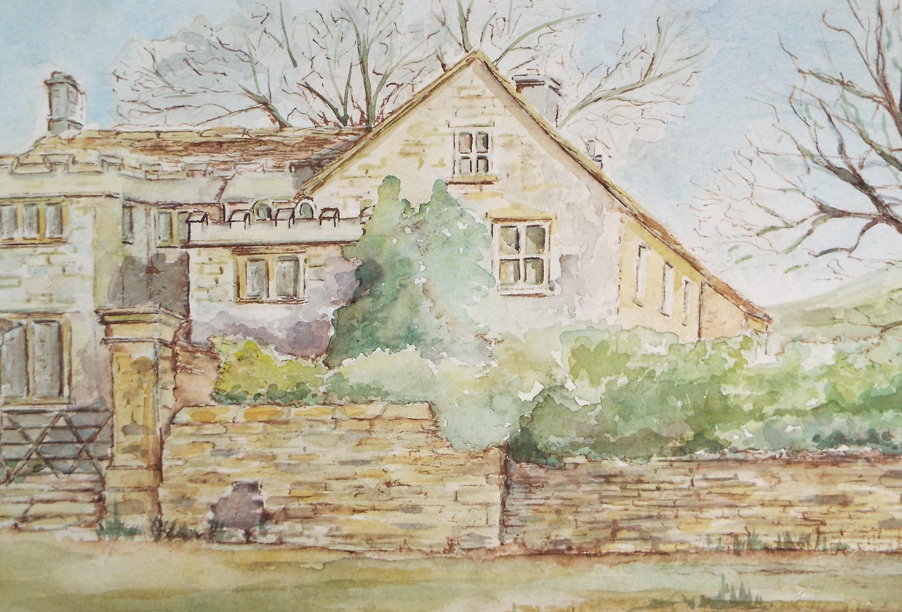 Original Watercolour on Paper, 'Highlow Hall',W.M. Diprose, Dated 1991