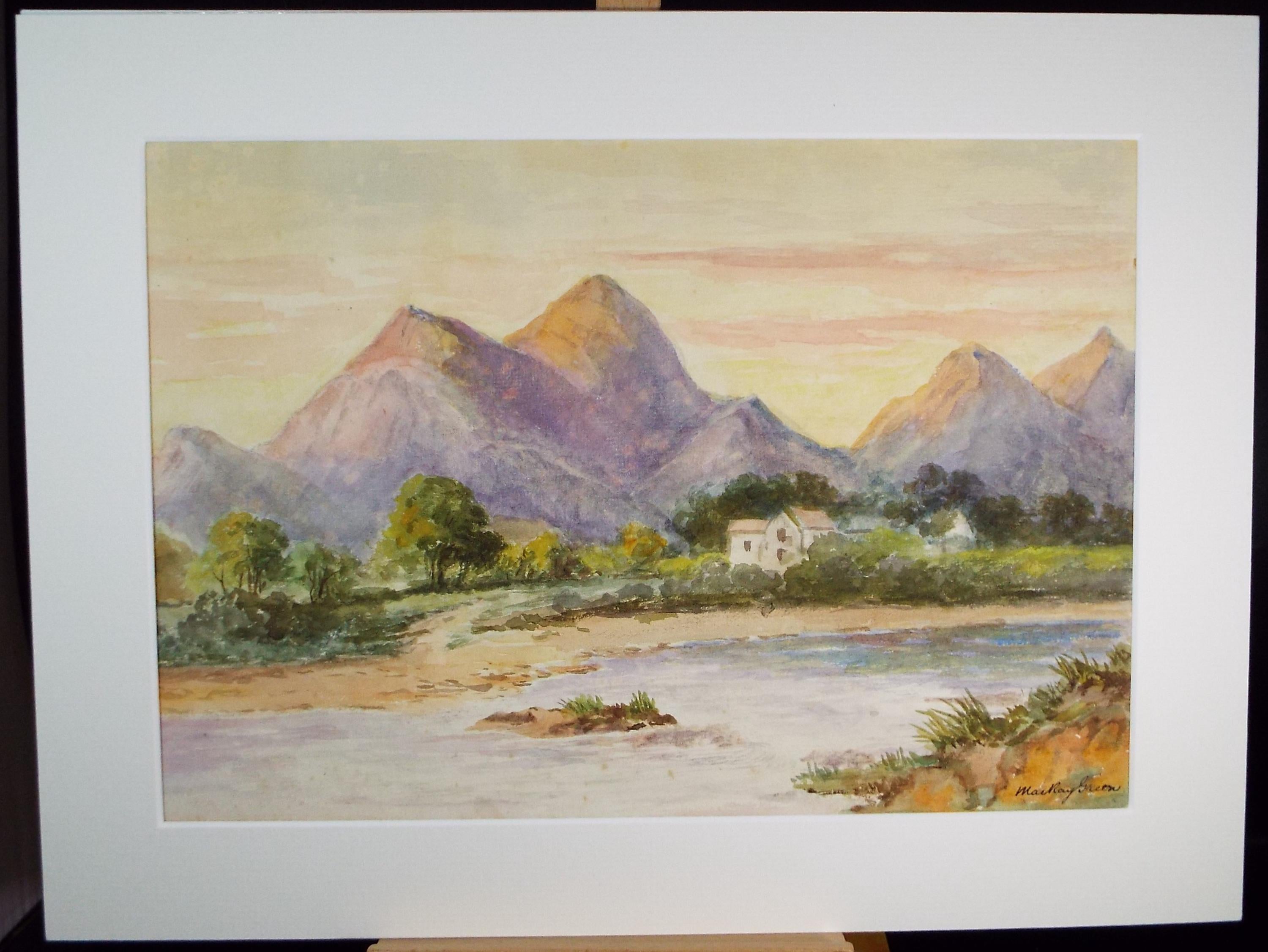 Original Watercolour 'Mustaberg', c1920s, Mackay Green