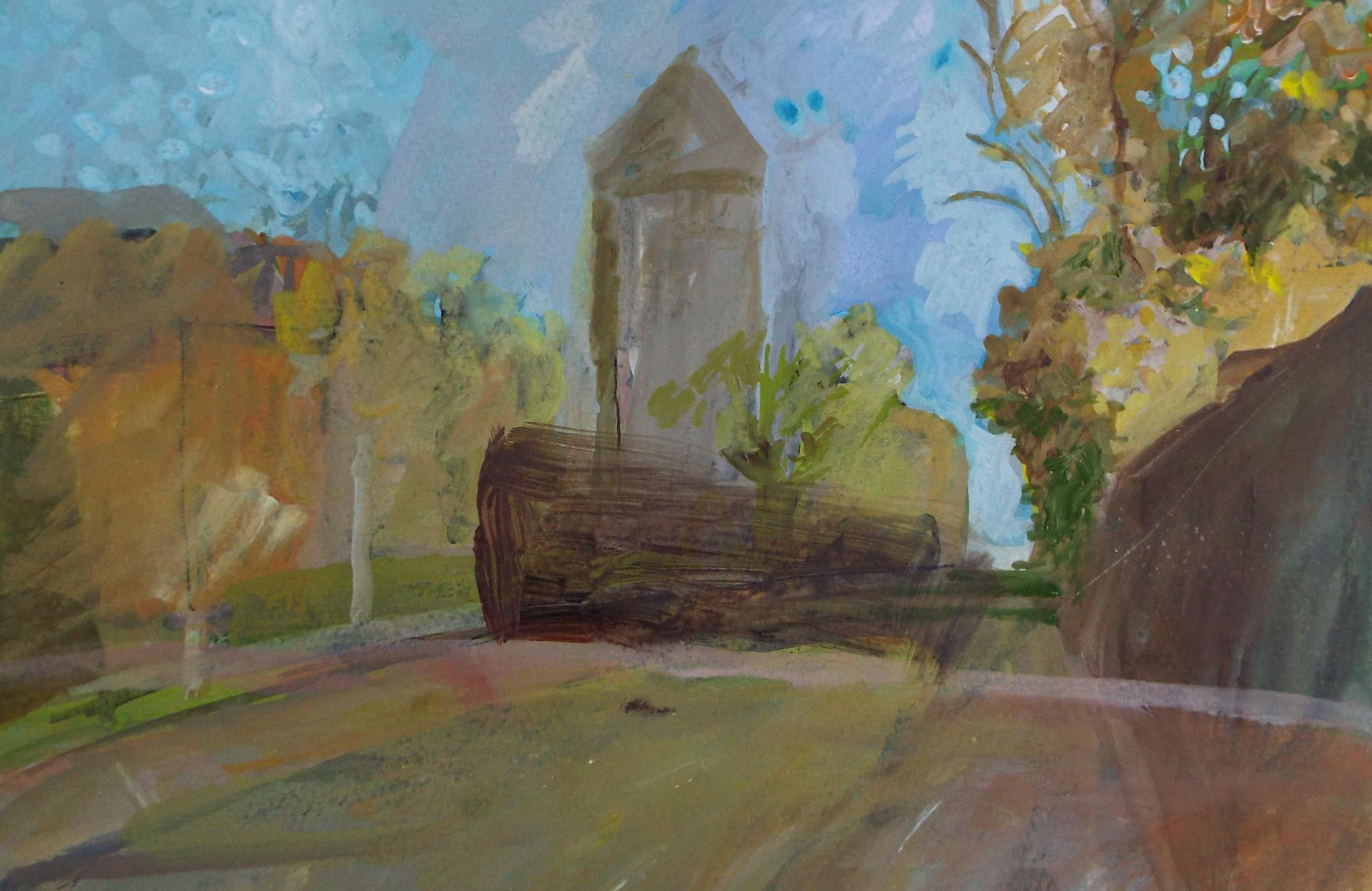 Original Watercolour & Gouache, 'Village Street', Colin Fifield (1940-2022), Circa 1980's