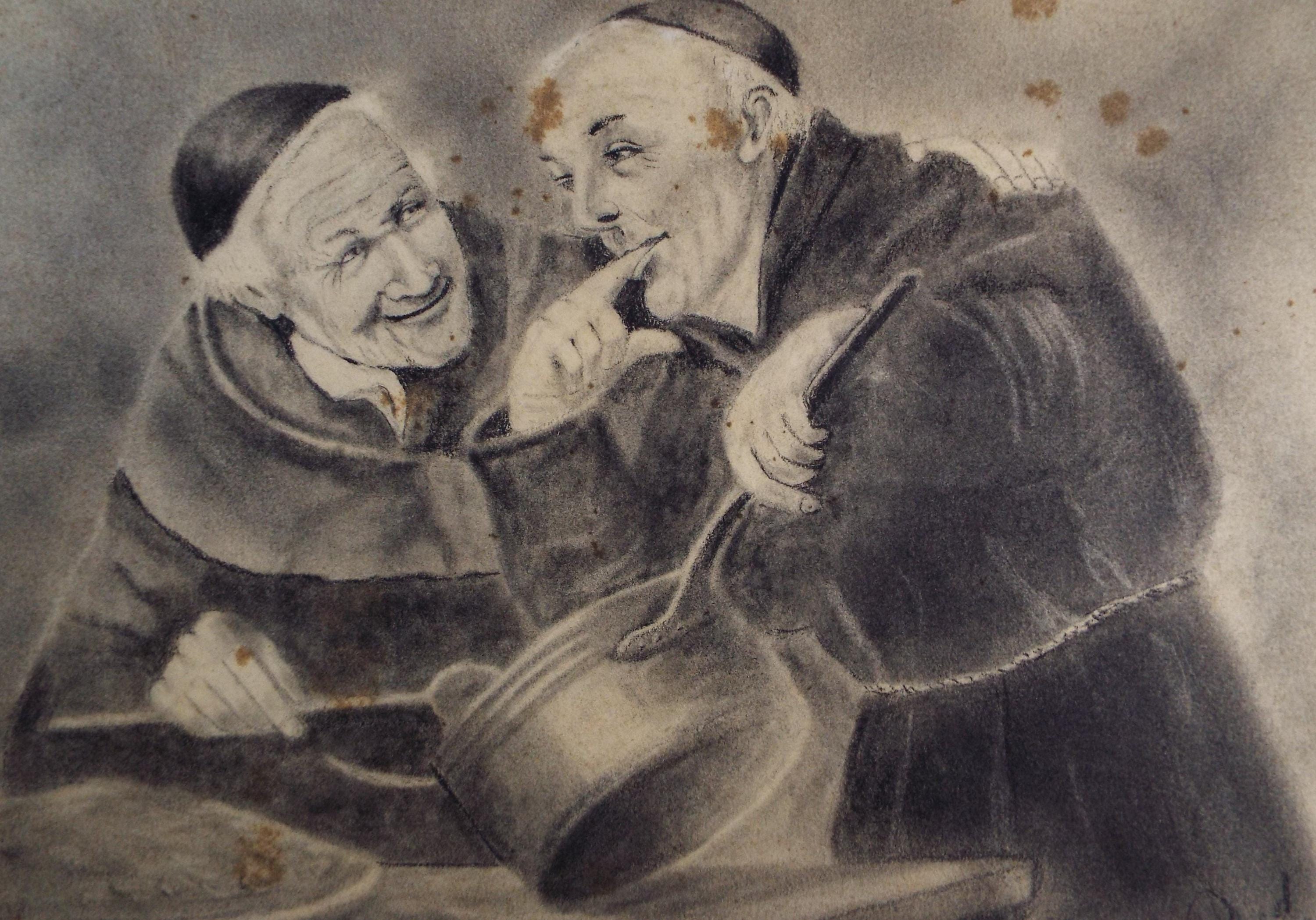 Original Watercolour on Paper, 'Coooking Cannons', Dated 1926