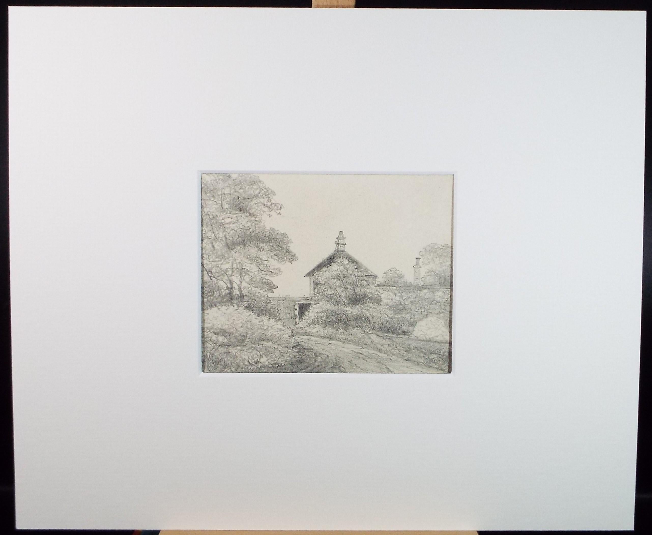 Original Pencil drawing , 'Paston Road, Bacton', Dated 1879, artist unknown