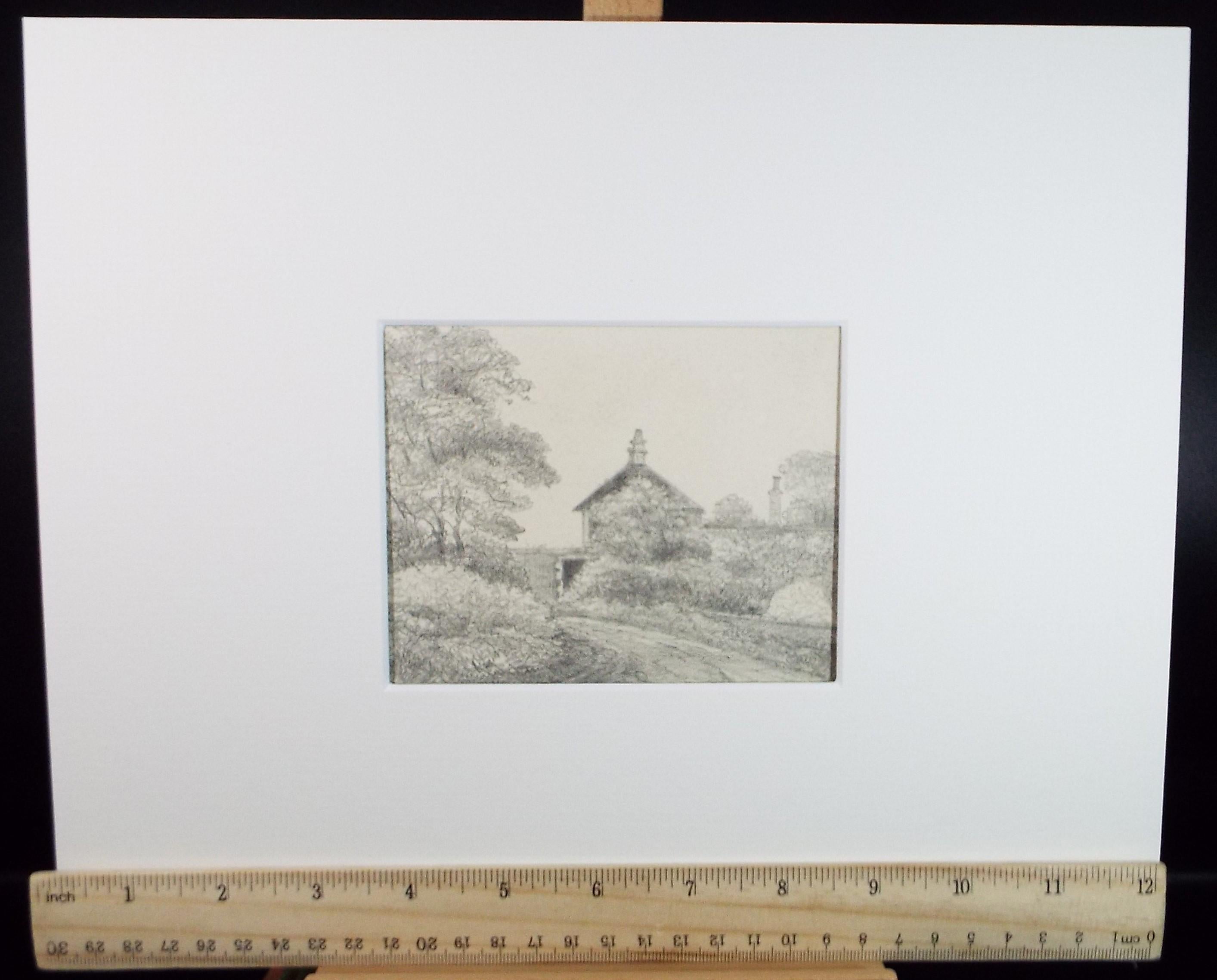 Original Pencil drawing , 'Paston Road, Bacton', Dated 1879, artist unknown