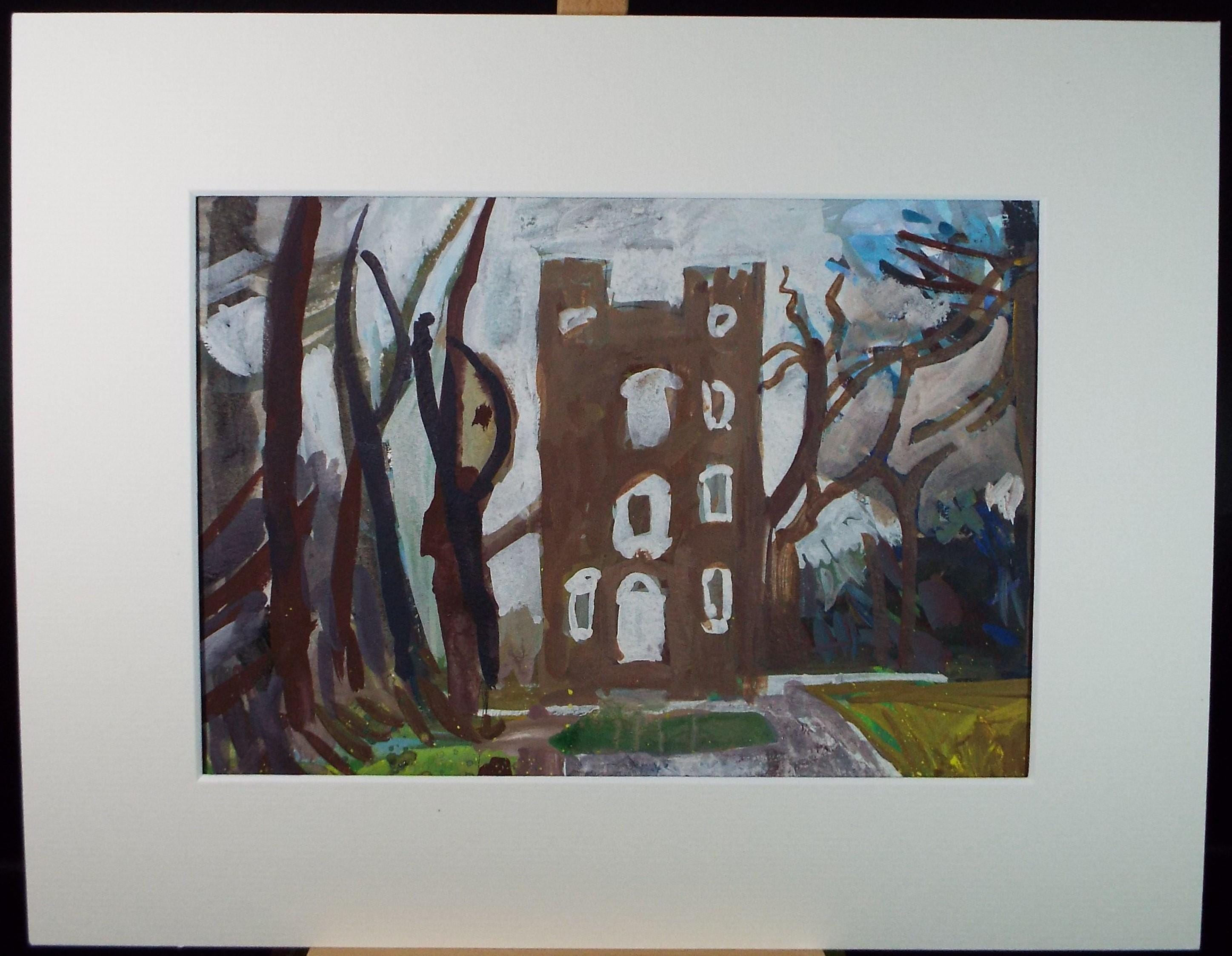 Original Watercolour & Gouache, 'Tower House in the woods', Colin Fifield (1940-2022), Circa 1980's