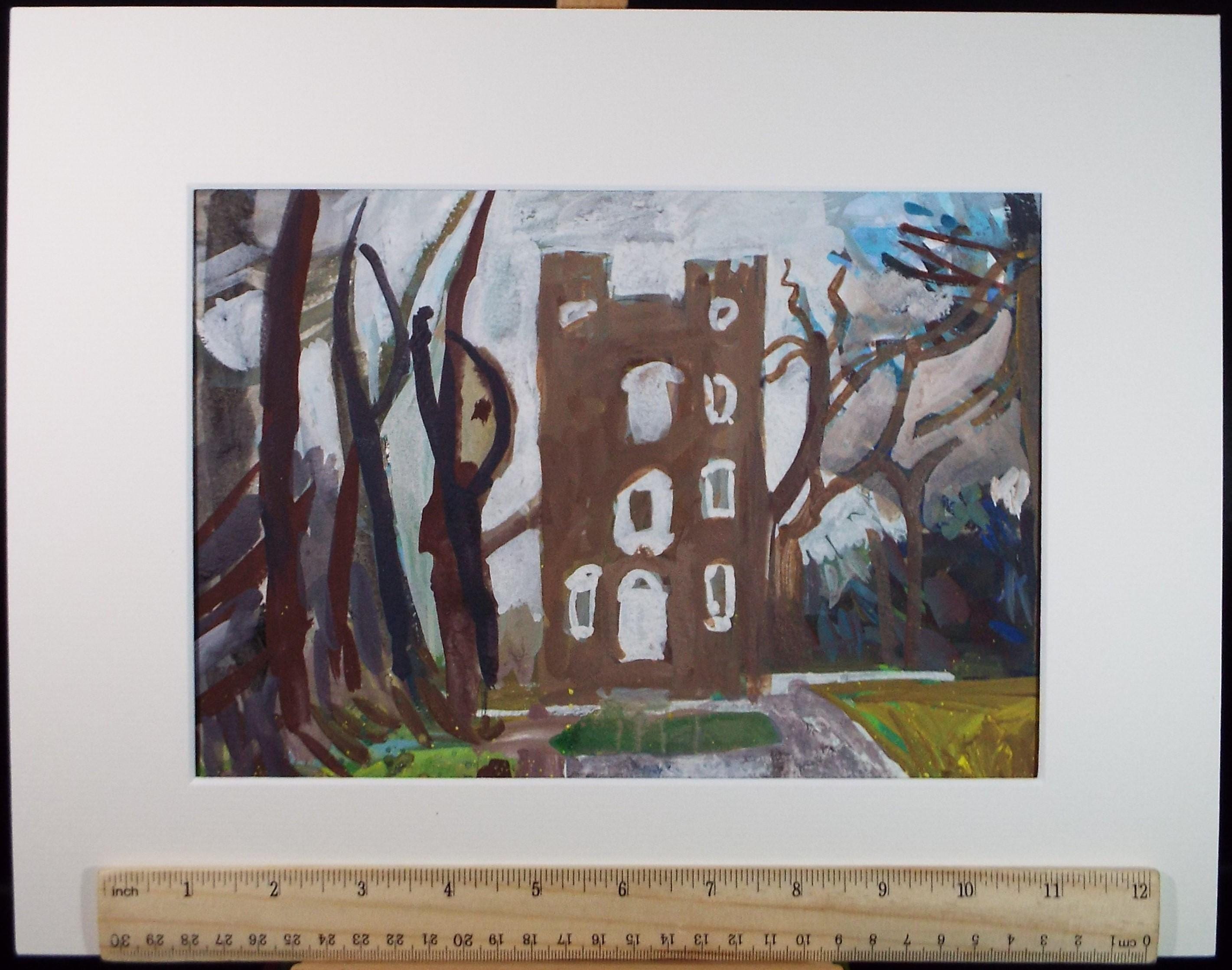 Original Watercolour & Gouache, 'Tower House in the woods', Colin Fifield (1940-2022), Circa 1980's