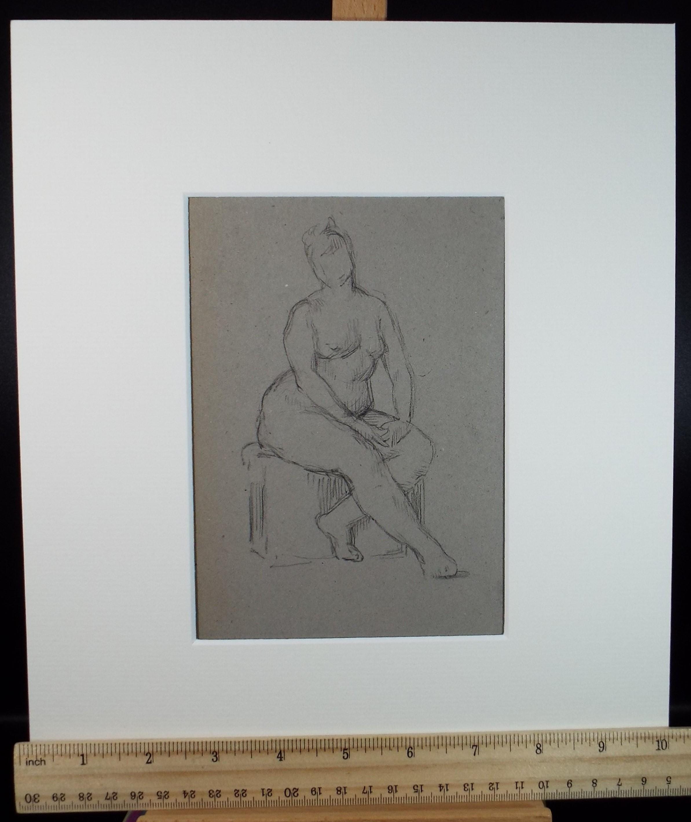 Original Pastel Drawing,'Nude study', circa 1950, Mariota Bosanquet (1923-2022)