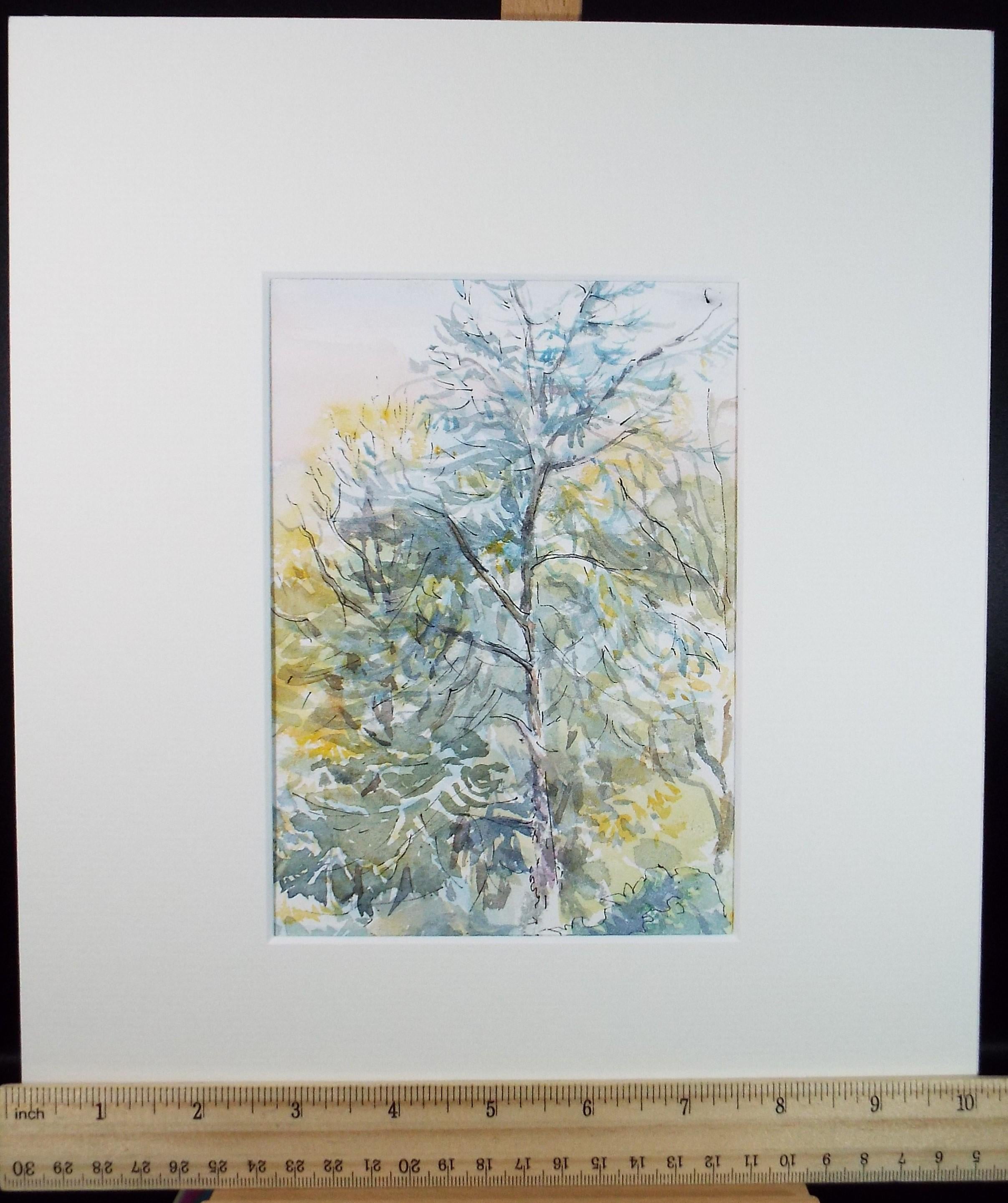 Original Watercolour,'Green Woodland', circa 1980's, Michael Stone b1922