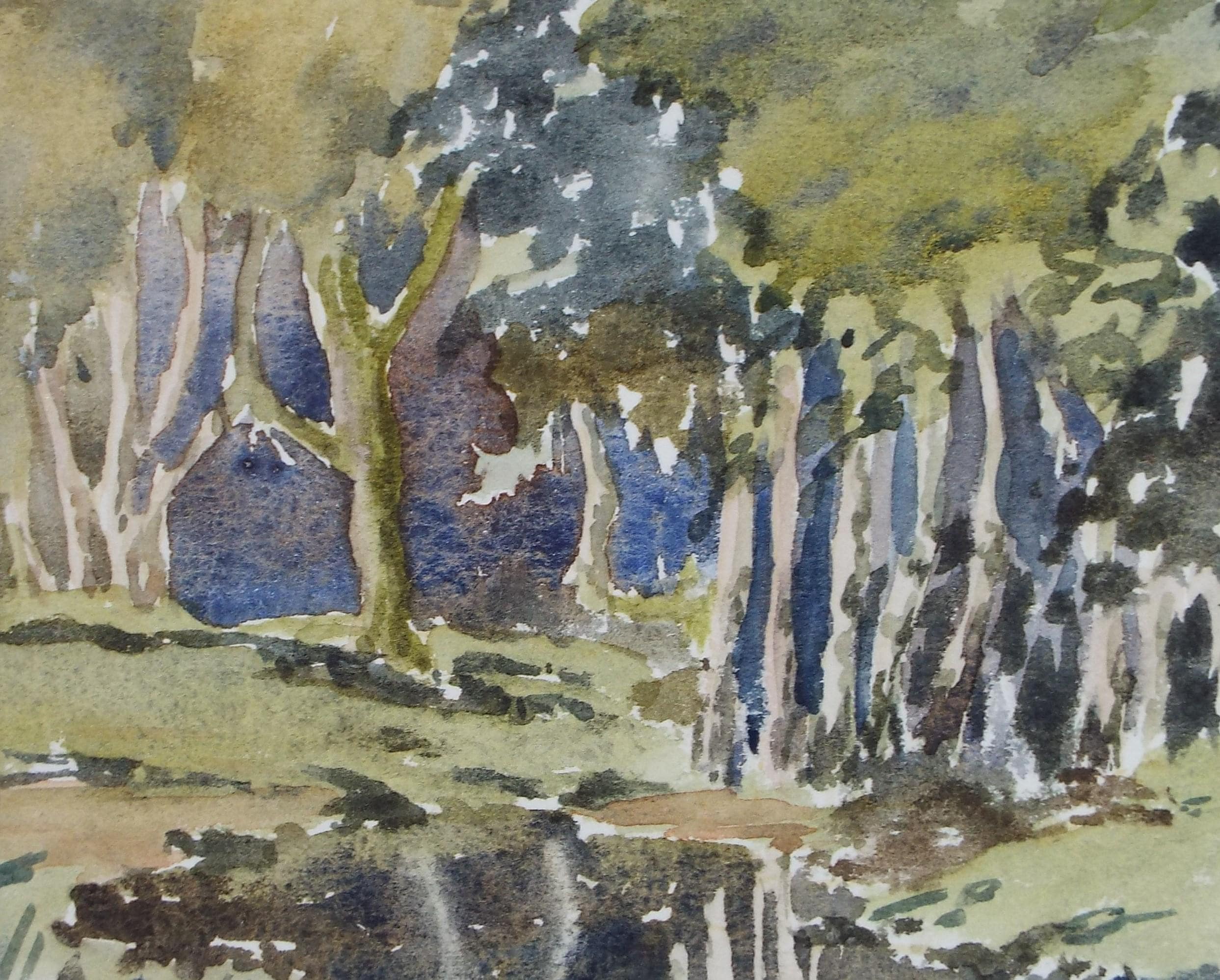 Original Watercolour, 'The Mere', Circa 1990's, Artist Unknown