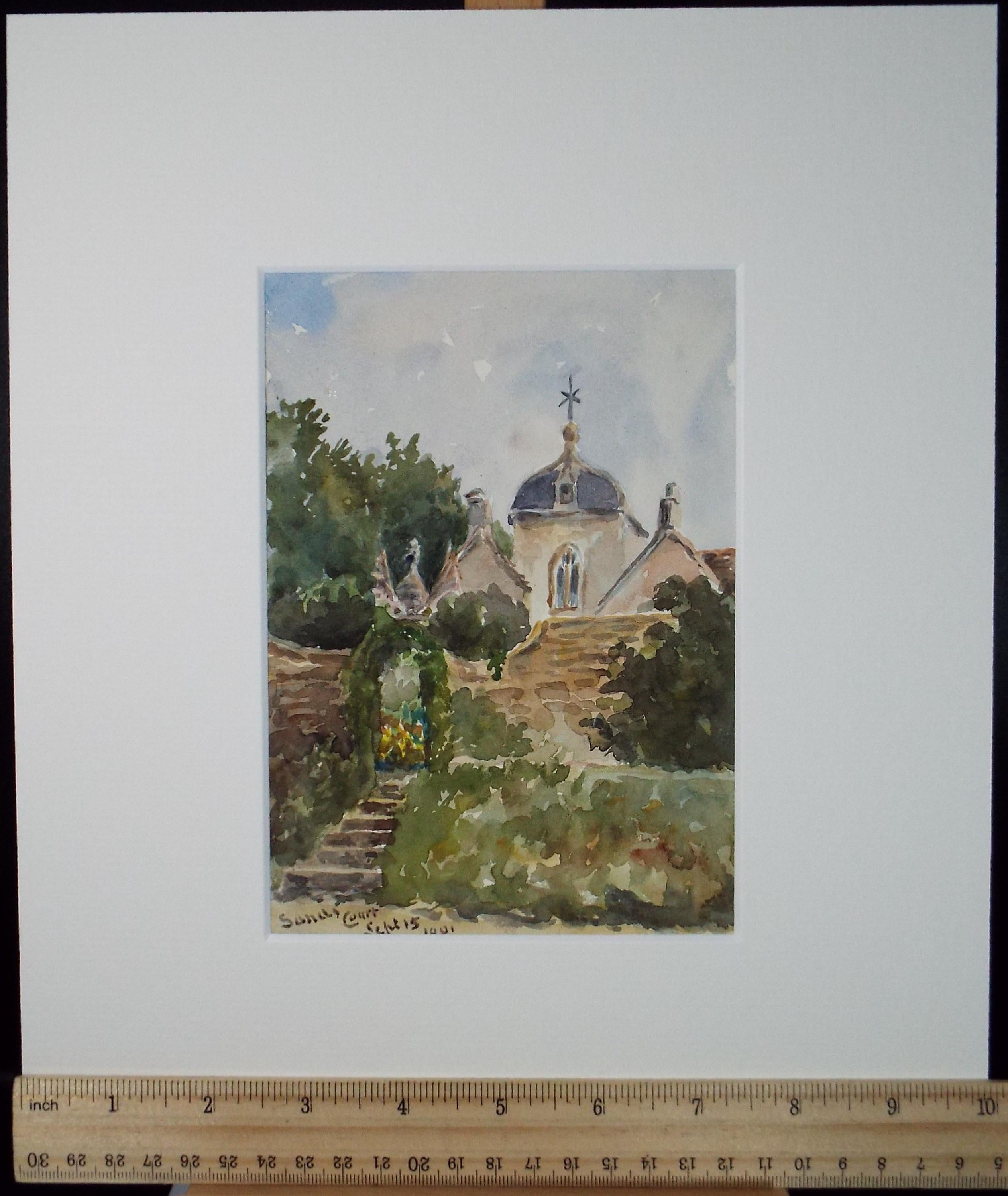 Original Watercolour, 'Sands Court, Codrington', 1901, Artist Unknown