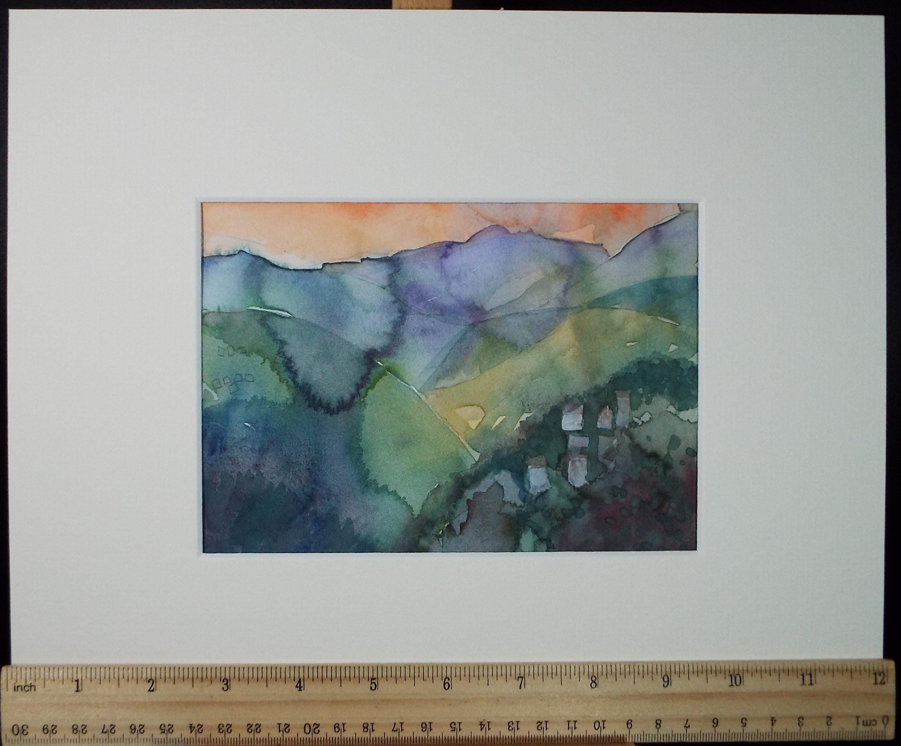 Original Watercolour, 'Impressionist Landscape', Artist Unknown, circa 1990's