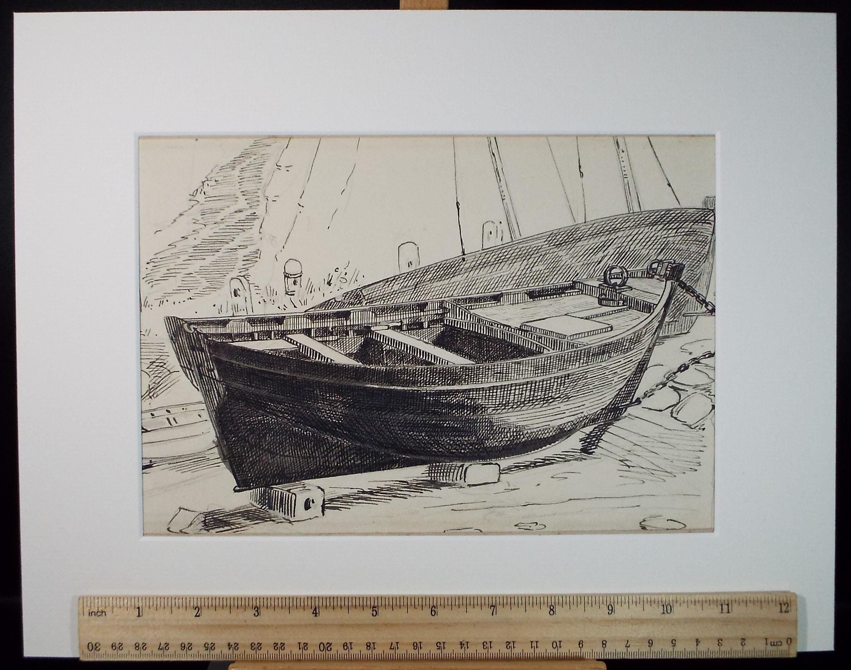 Original Pen & Ink , 'Sark Cutter , circa 1880, A Elliott