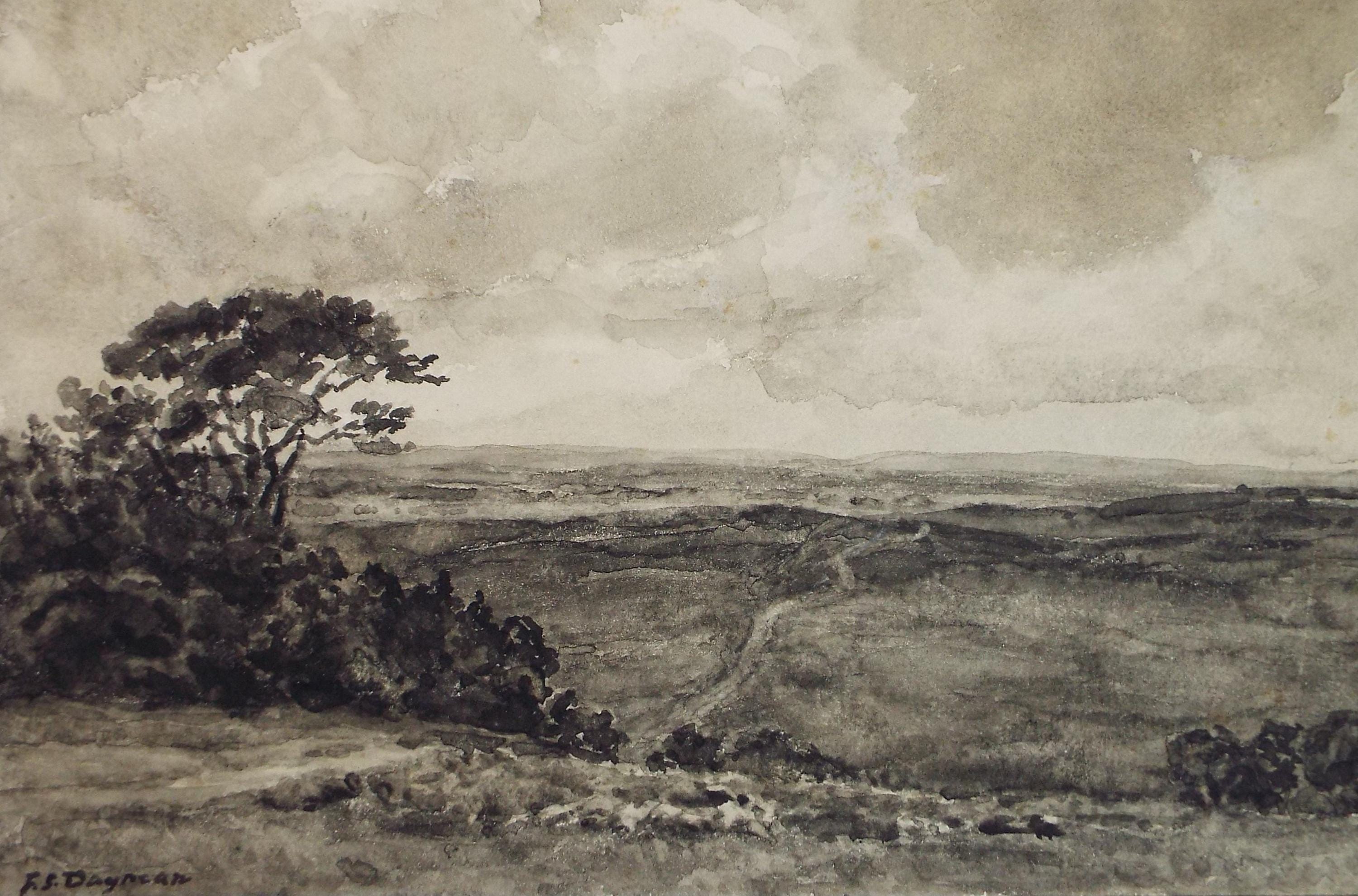 Original Watercolour, 'Exmoor', Francis Dayman (exh. 1883-1938), circa 1920