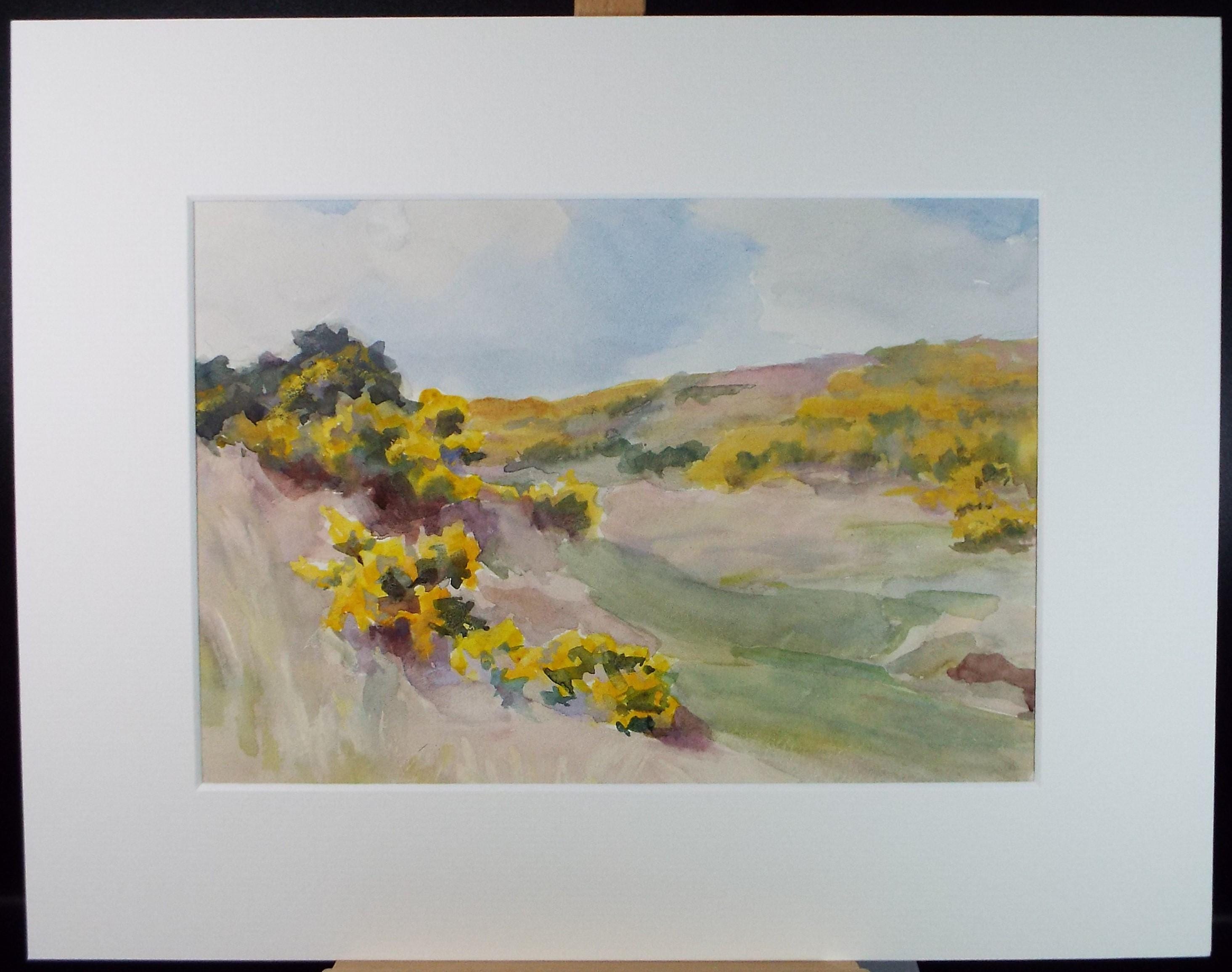 Original Watercolour, 'Gorse on the Common', Circa 1920's, Artist Unknown