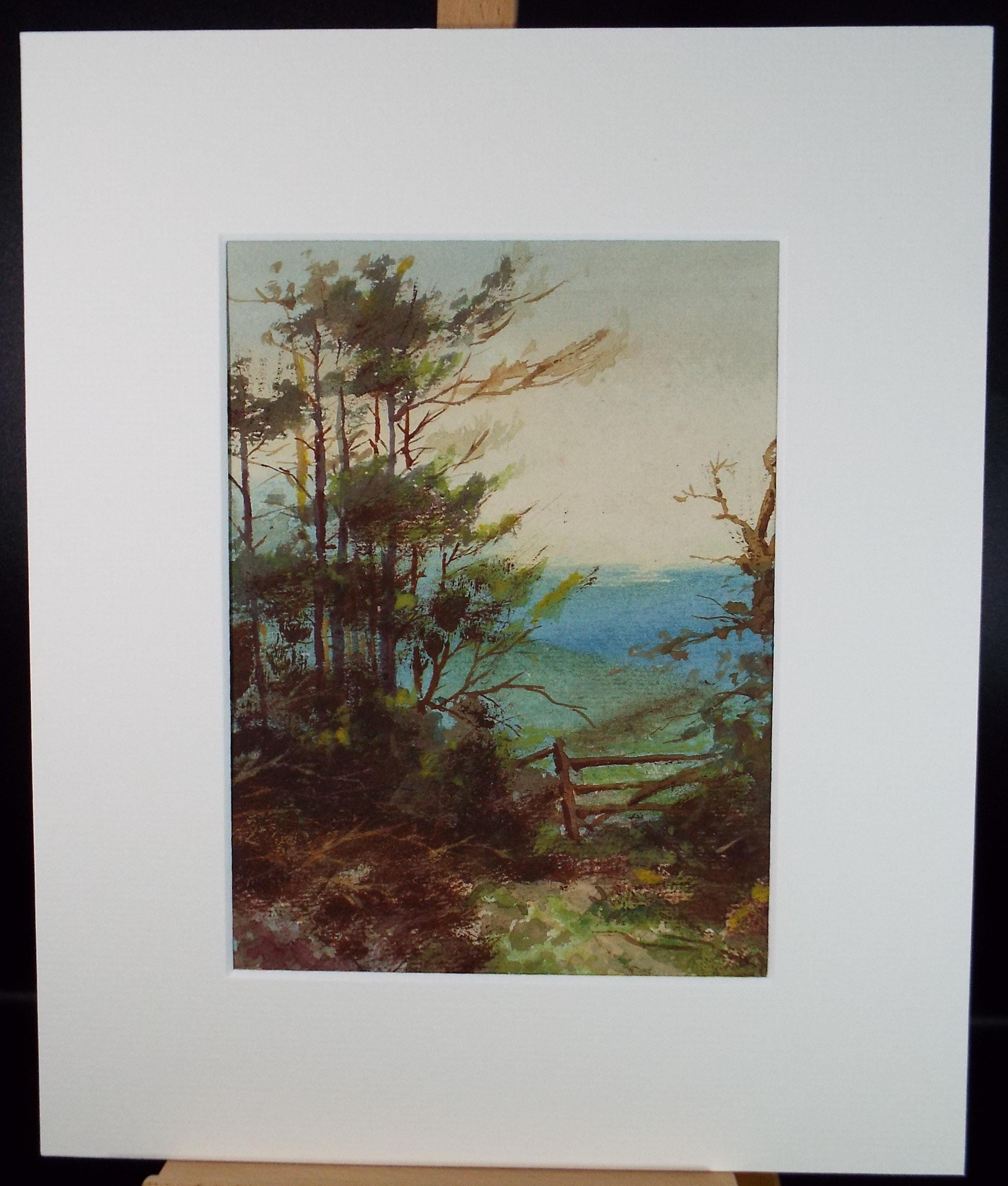 Original Watercolour, 'Woodland Edge', Circa 1920's, Artist Unknown.