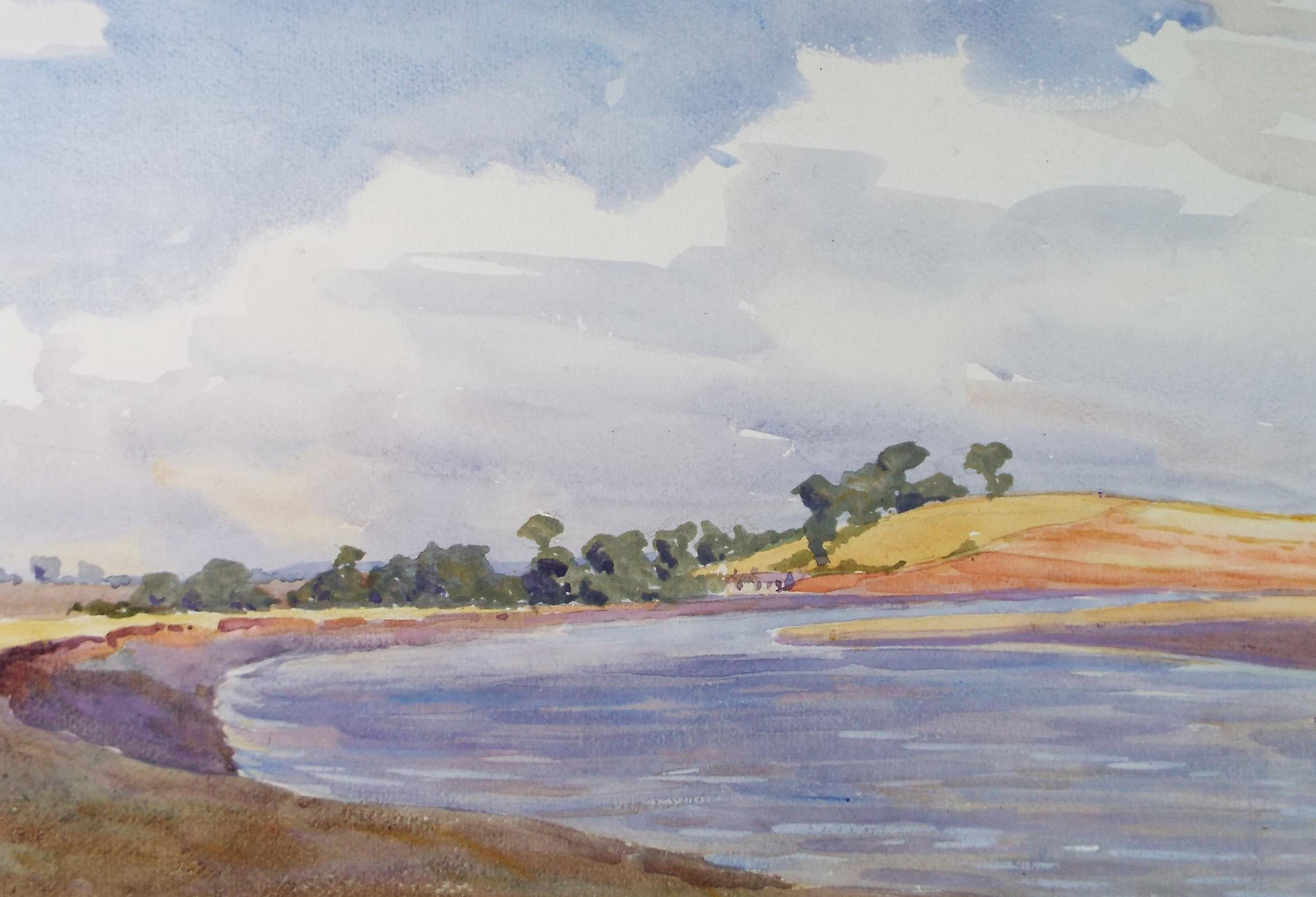Original Watercolour, 'Meandering River', Circa 1920's, Artist Unknown