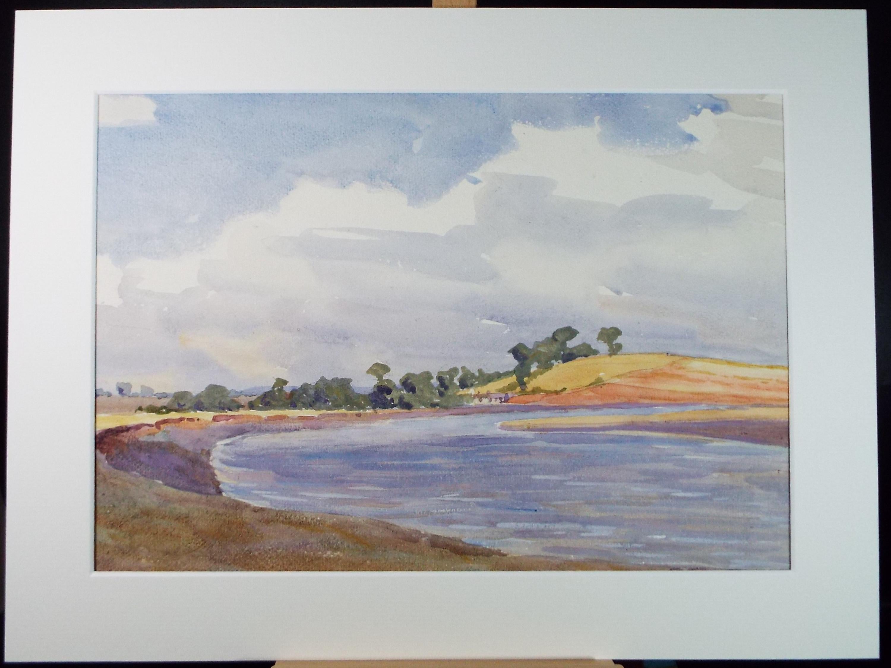 Original Watercolour, 'Meandering River', Circa 1920's, Artist Unknown