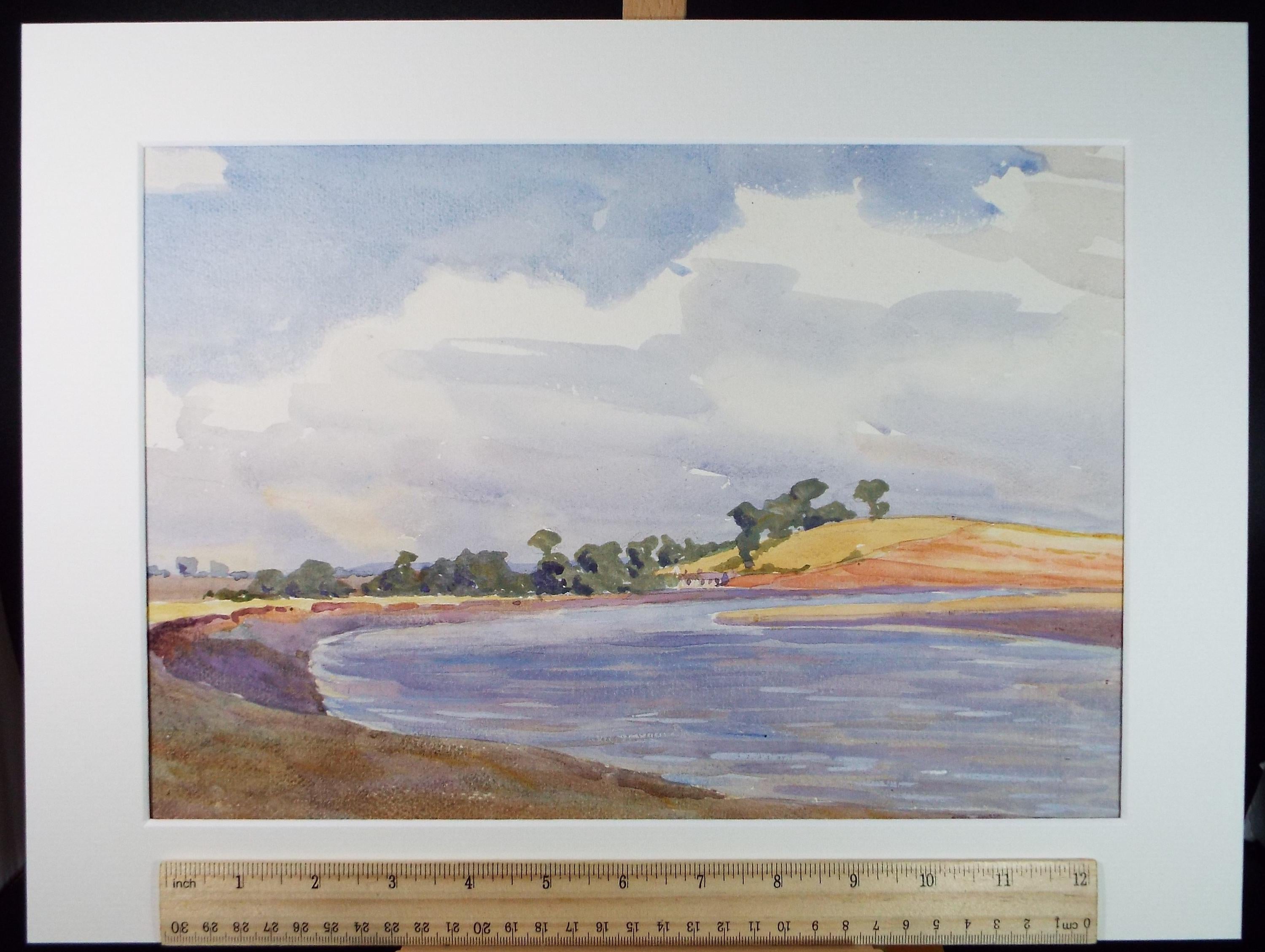 Original Watercolour, 'Meandering River', Circa 1920's, Artist Unknown