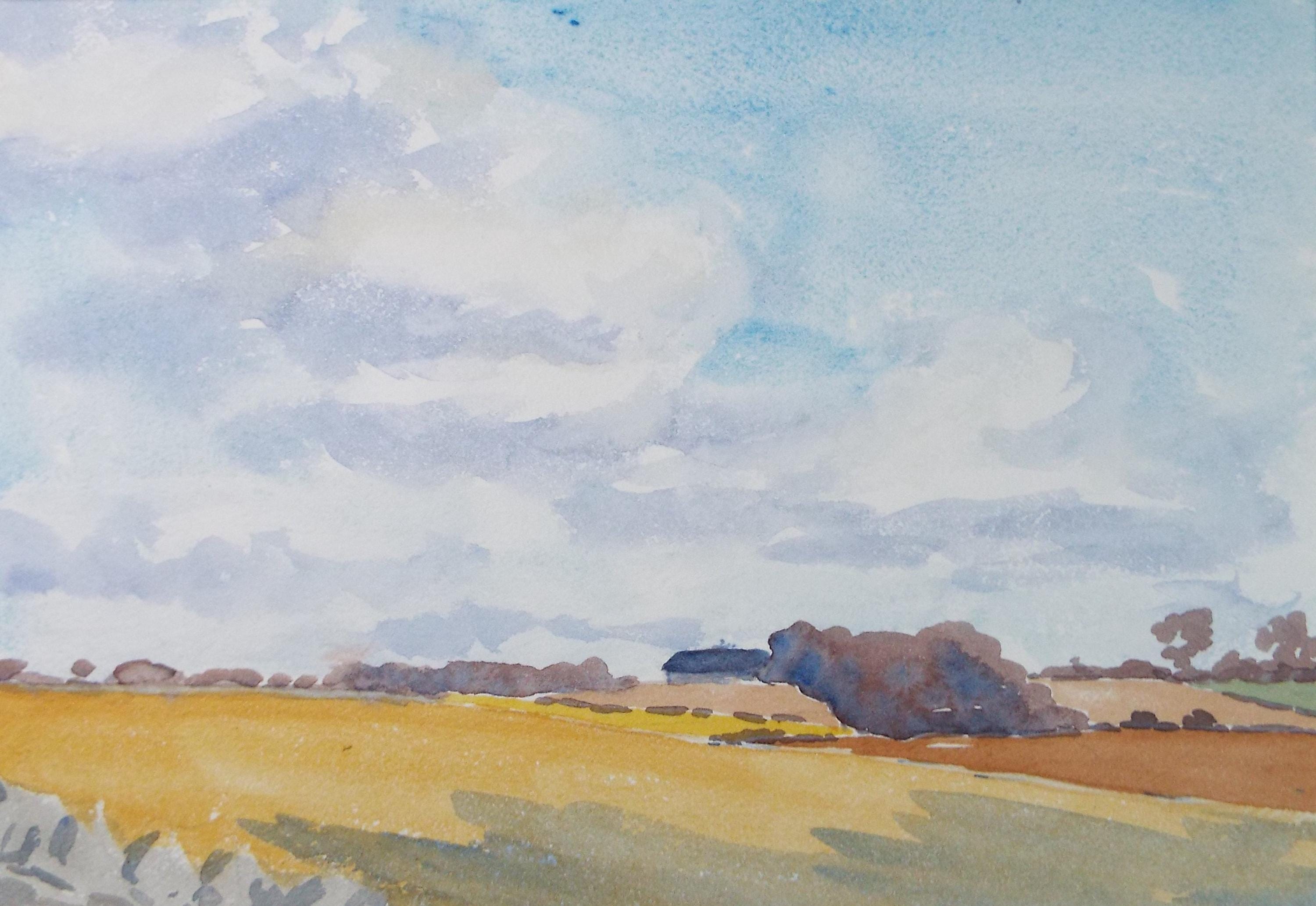 Original Watercolour, 'Autumn Landscape', Circa 1920's, Artist Unknown