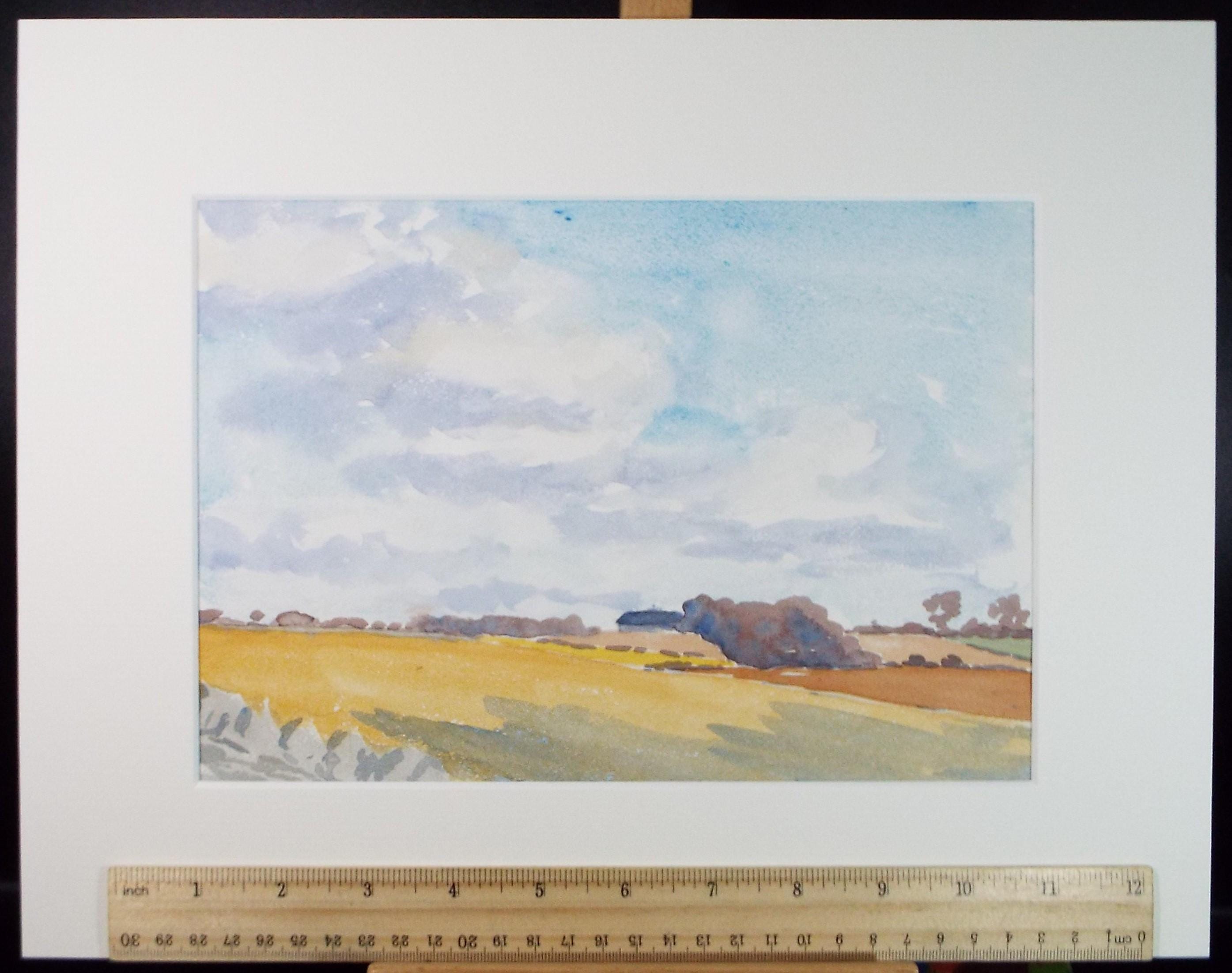 Original Watercolour, 'Autumn Landscape', Circa 1920's, Artist Unknown