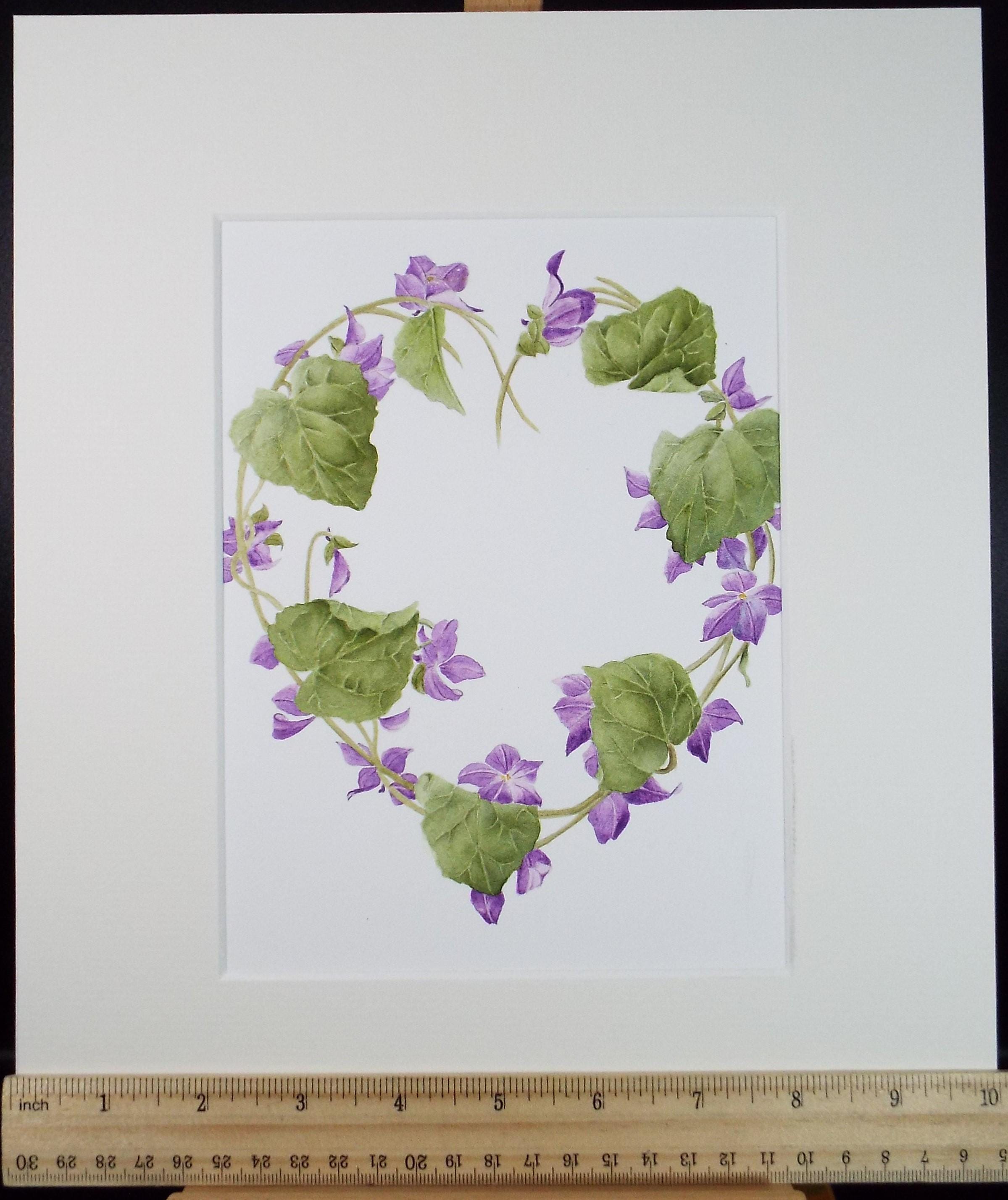 Original Watercolour, 'Periwinkle', Circa 1990's, Diane Bowley (20th Century, British)