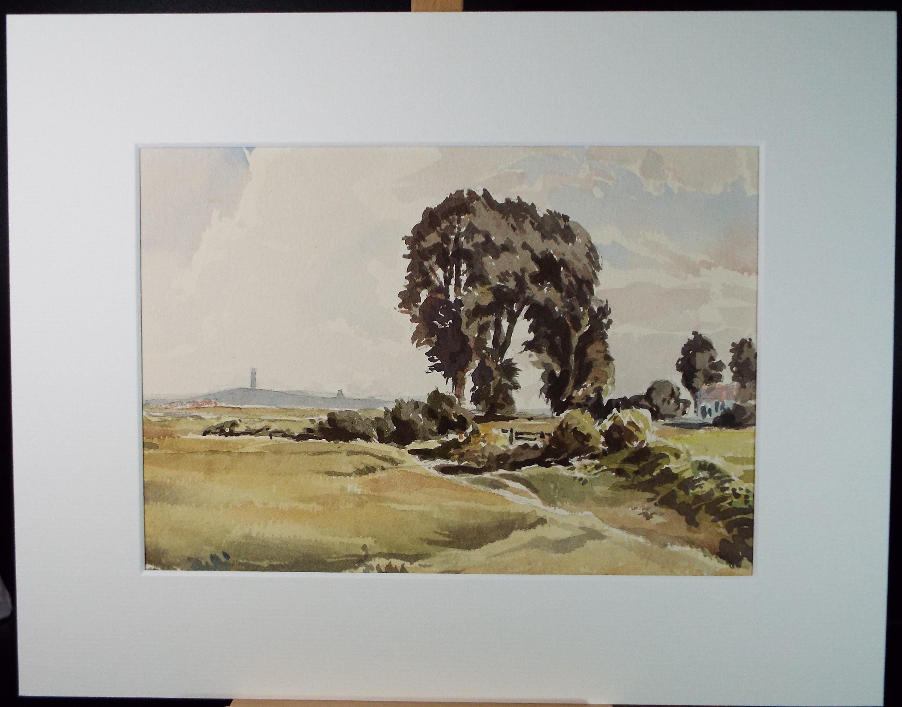 Original Watercolour, 'Autumn Landscape', Circa 1920's, Artist Unknown