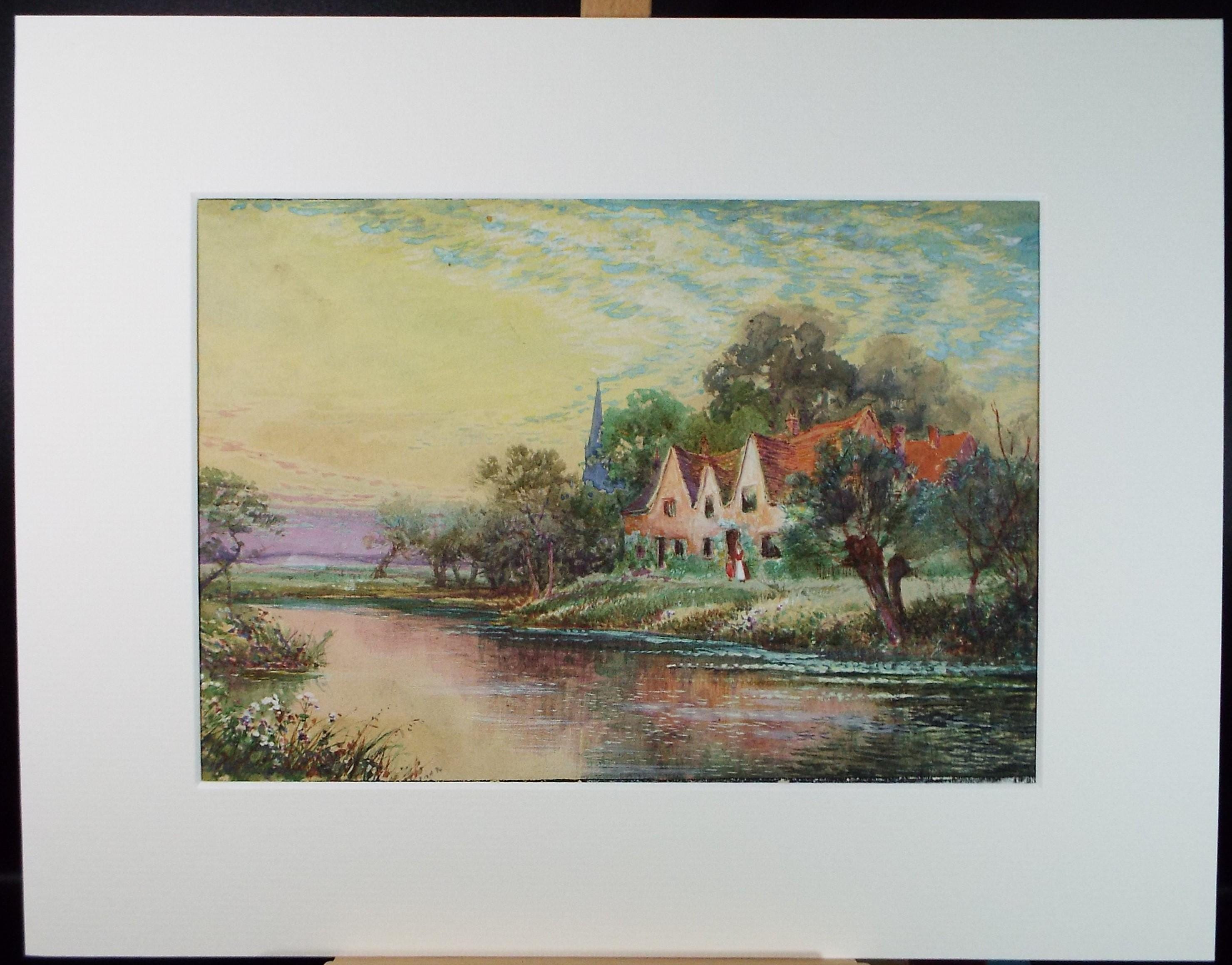 Original Watercolour, 'Eventide', Circa 1890,Artist Unknown