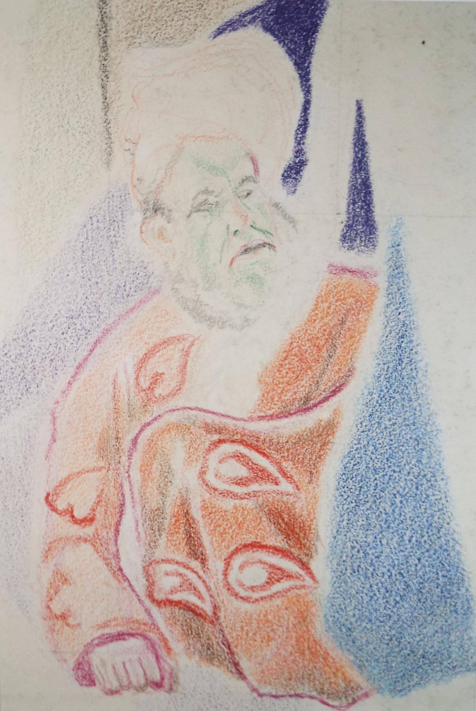 Original Pastel drawing, 'Persian Figure', James Wood (1889-1975), Circa 1950's