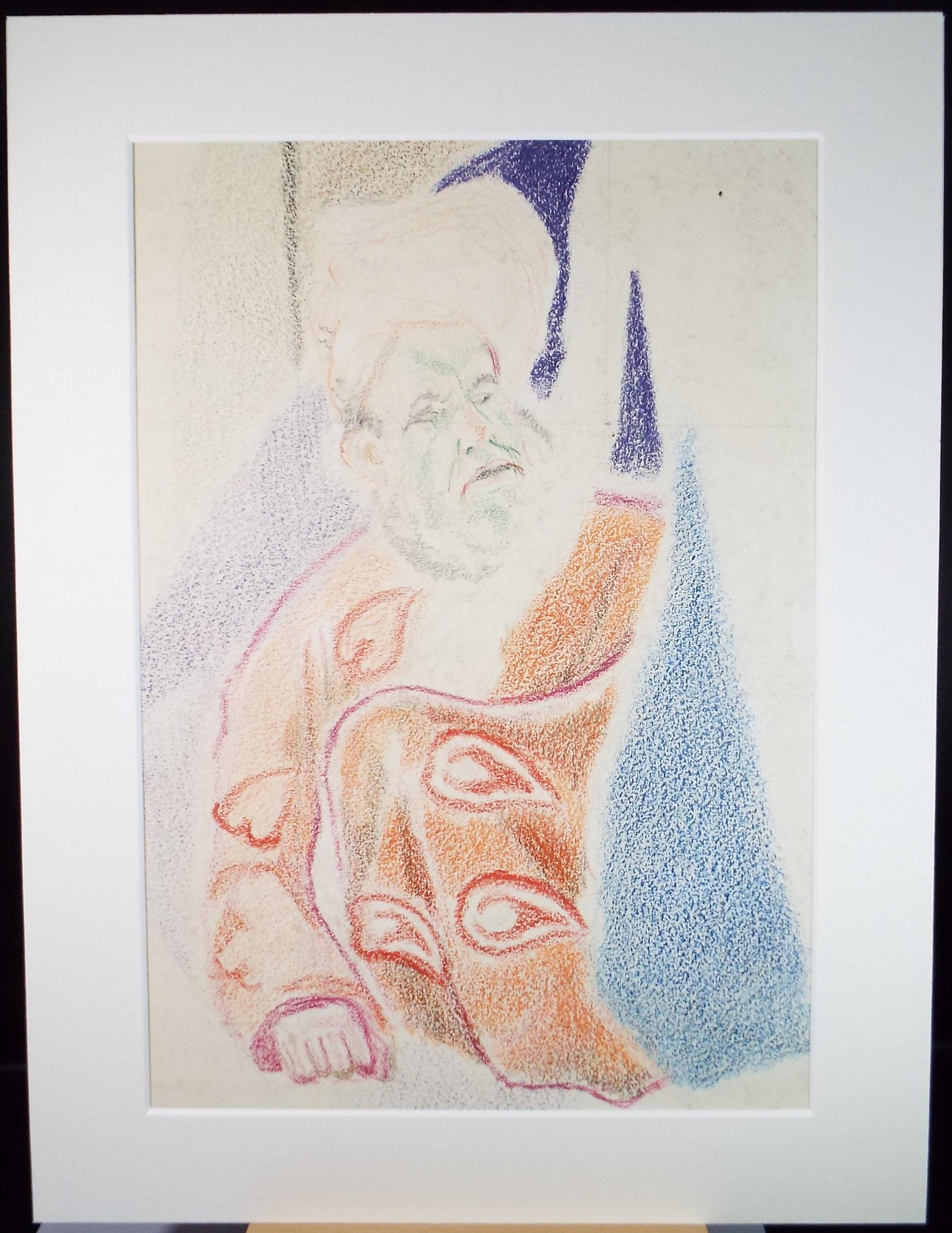 Original Pastel drawing, 'Persian Figure', James Wood (1889-1975), Circa 1950's