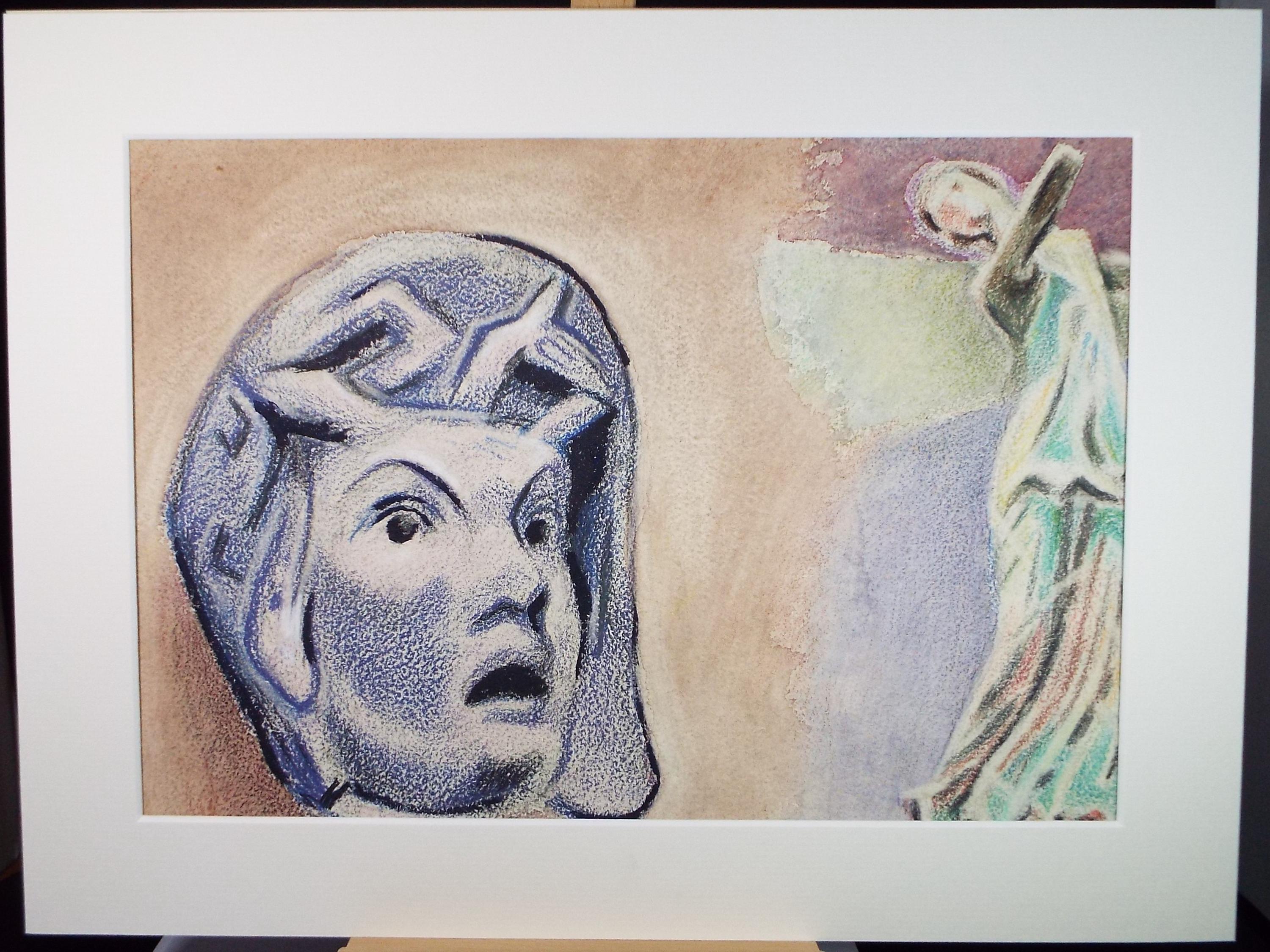 Original Pastel & Gouache, 'Two Figures', James Wood (1889-1975), Circa 1950's