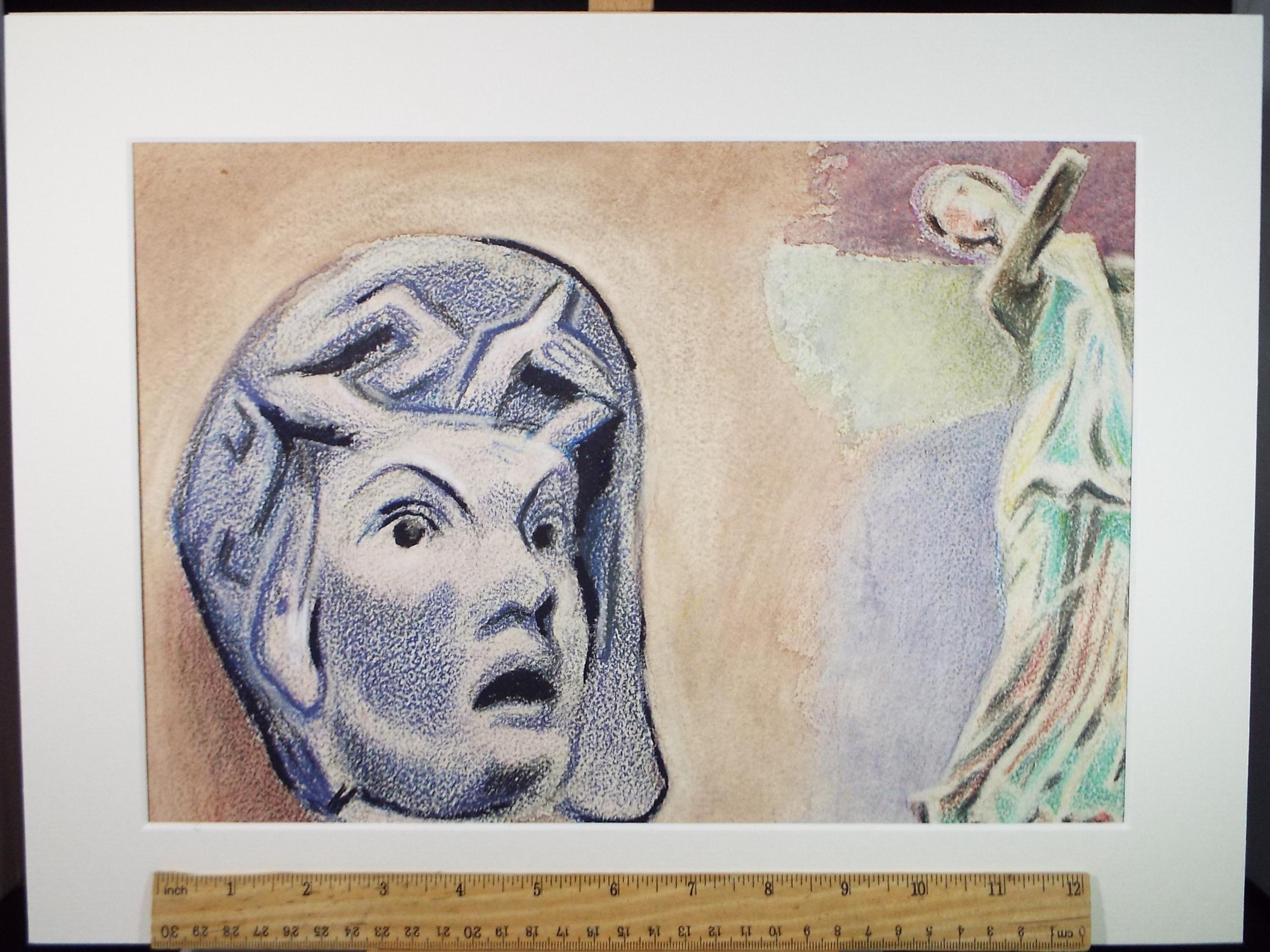 Original Pastel & Gouache, 'Two Figures', James Wood (1889-1975), Circa 1950's