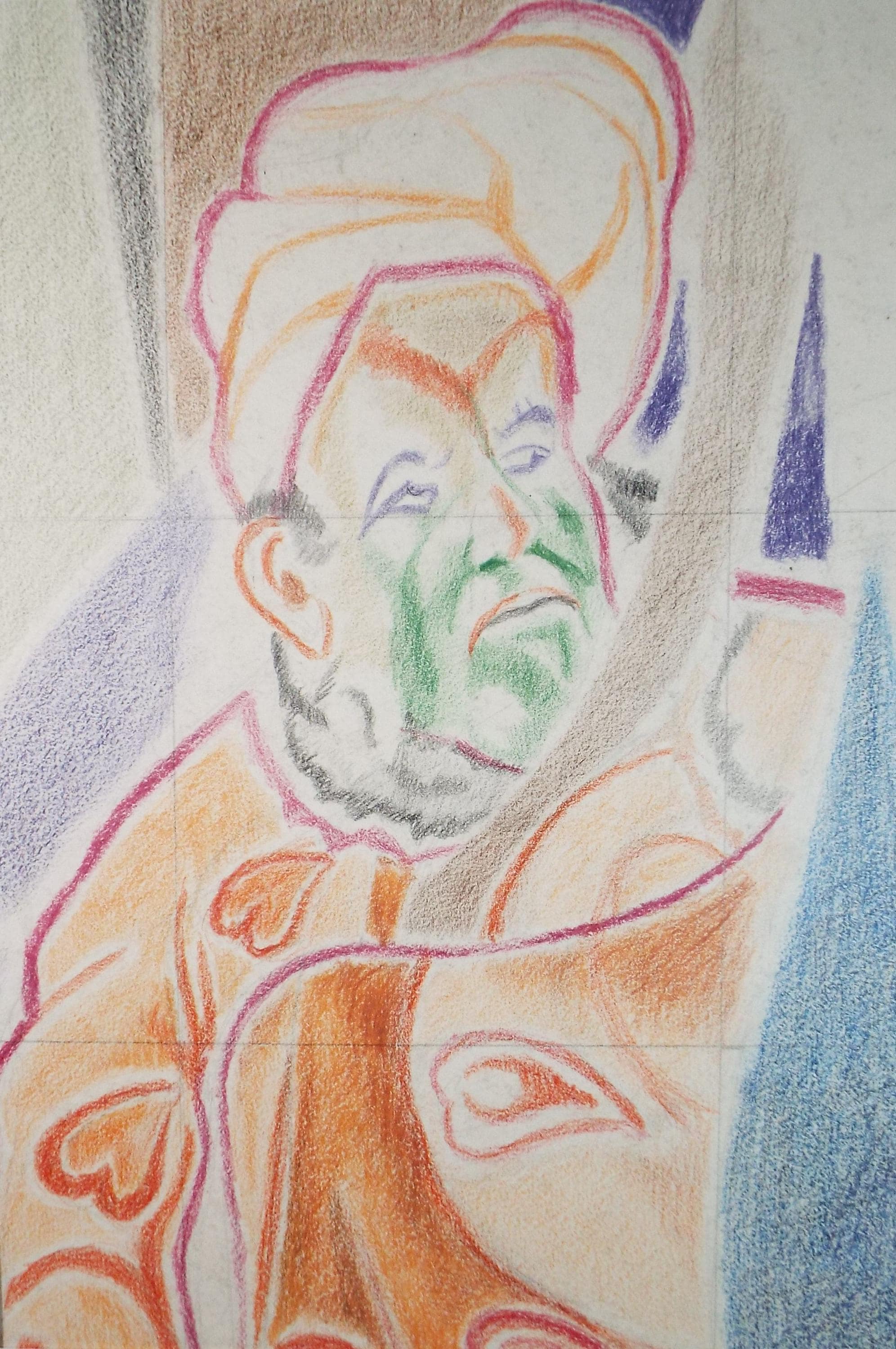 Original Pastel drawing, 'Persian Figure', James Wood (1889-1975), Circa 1950's