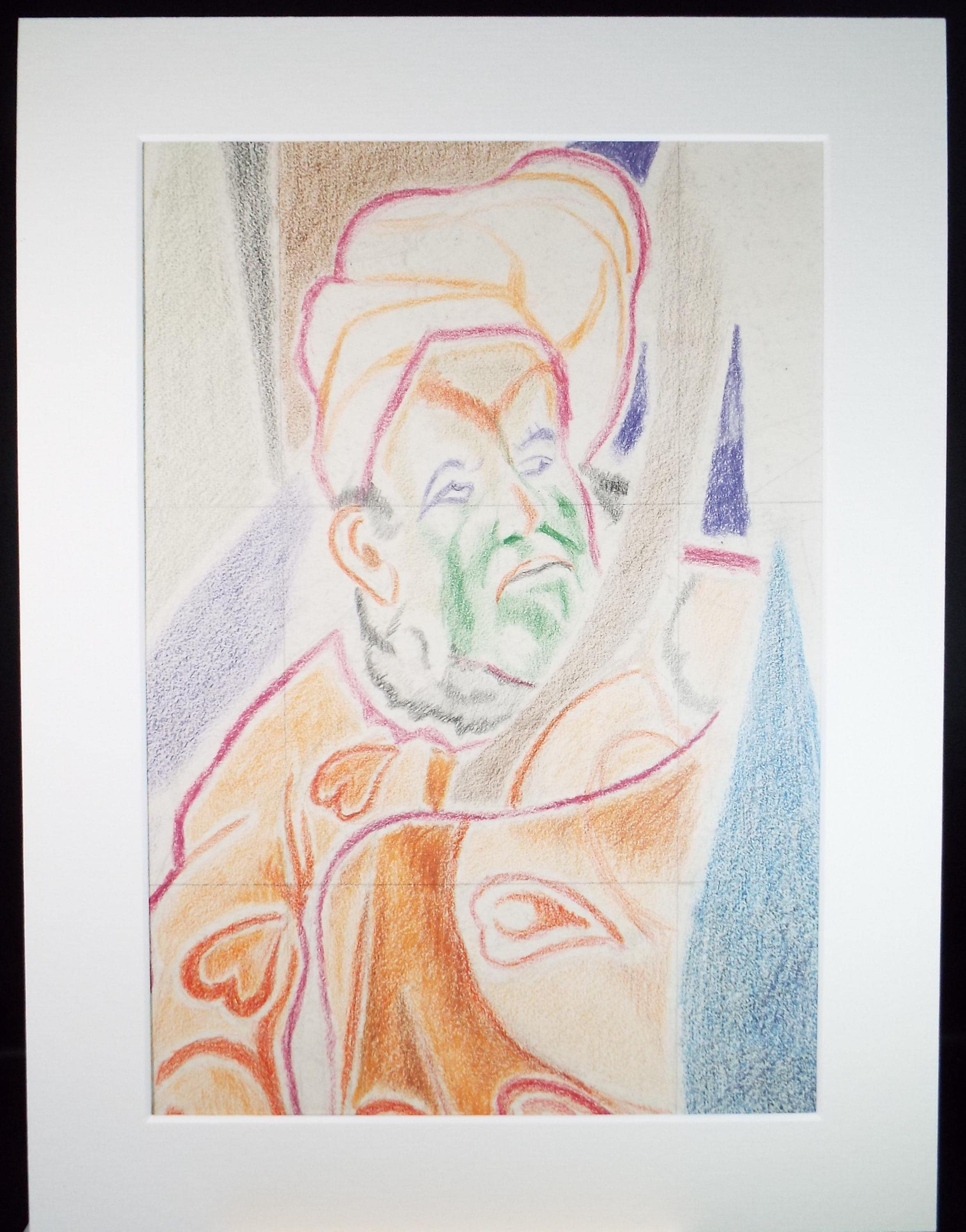 Original Pastel drawing, 'Persian Figure', James Wood (1889-1975), Circa 1950's